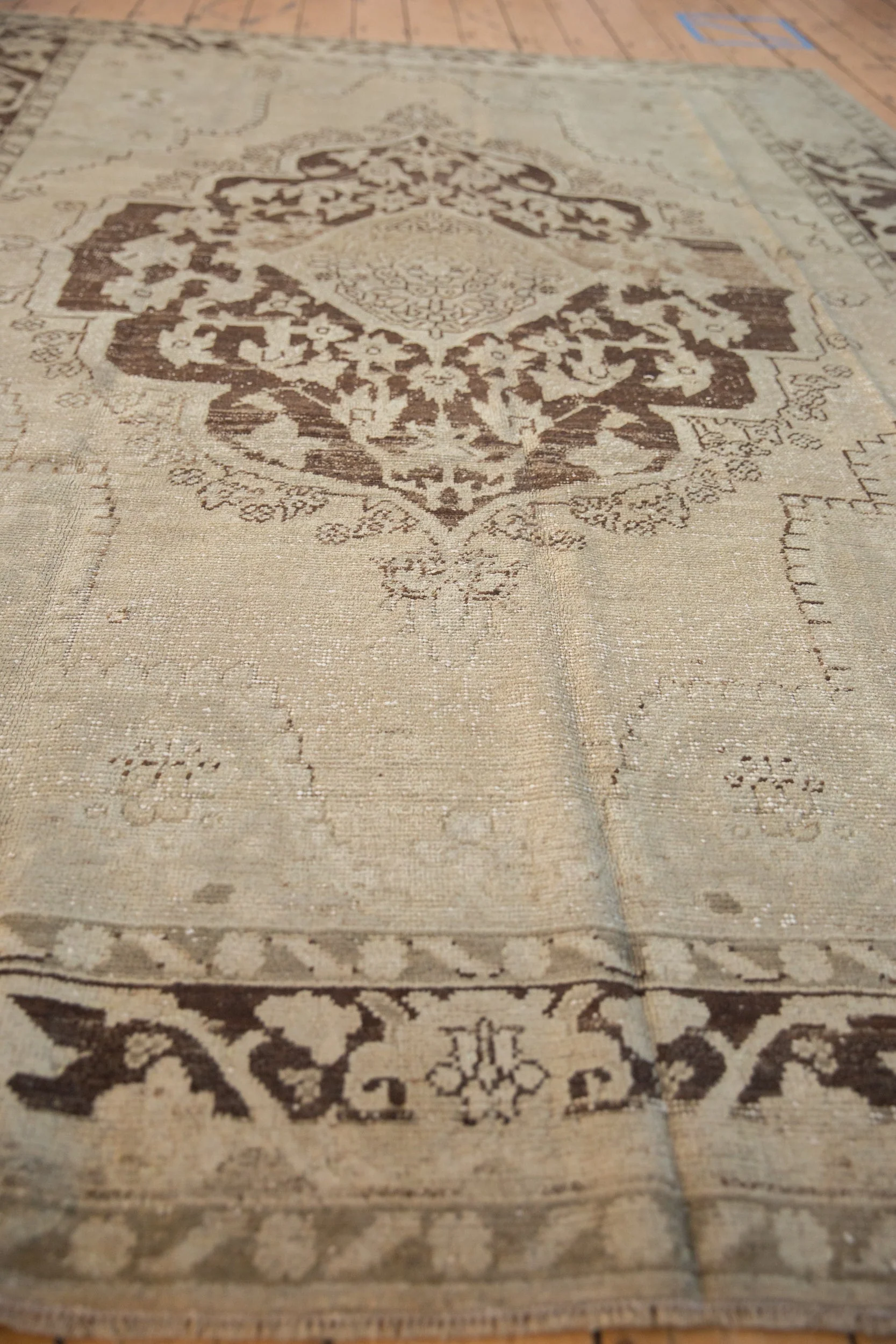 7x10 Vintage Distressed Oushak Carpet - Image 4