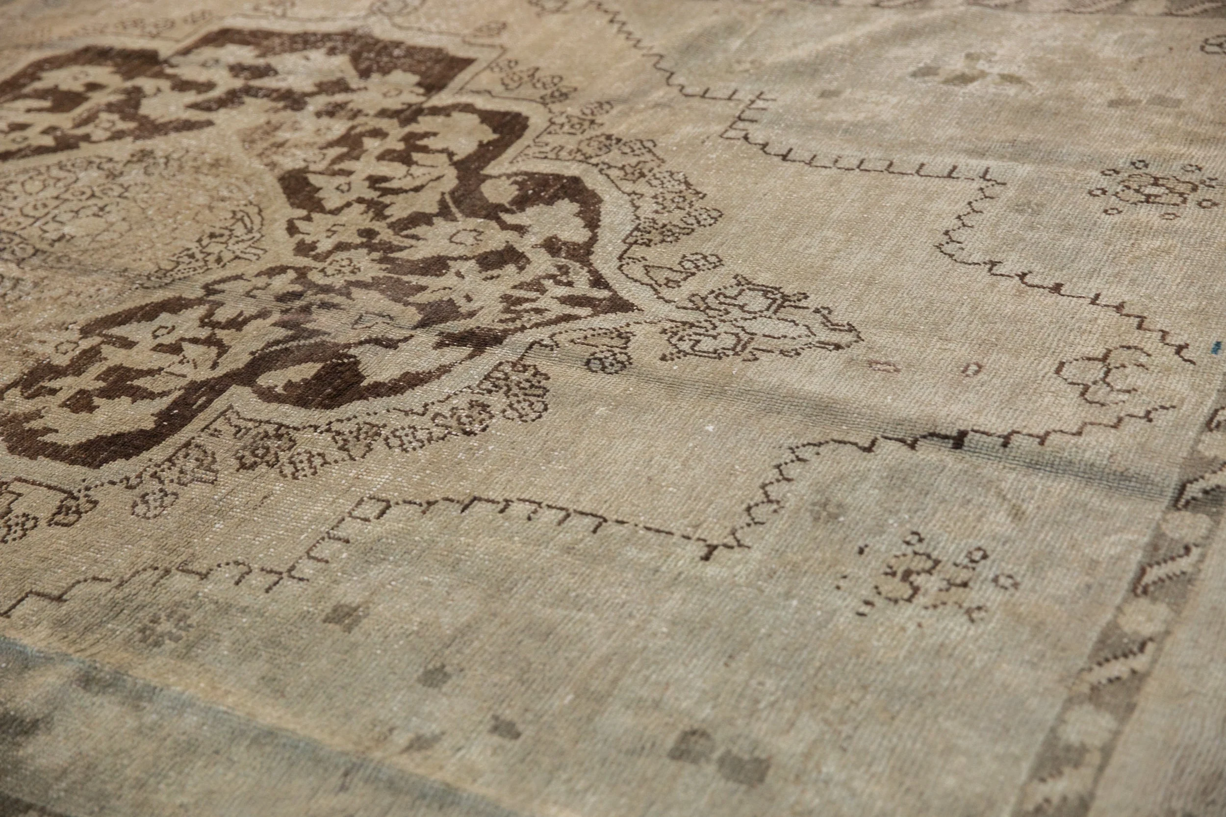 7x10 Vintage Distressed Oushak Carpet - Image 7