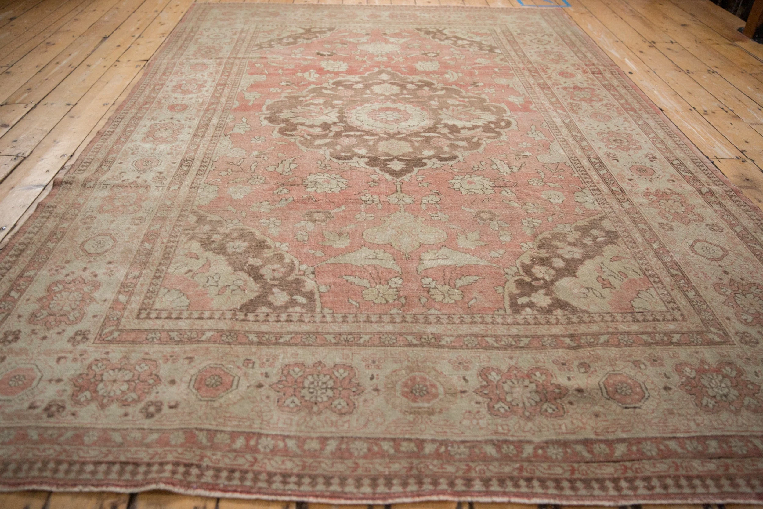 7x10 Vintage Distressed Oushak Carpet - Image 8