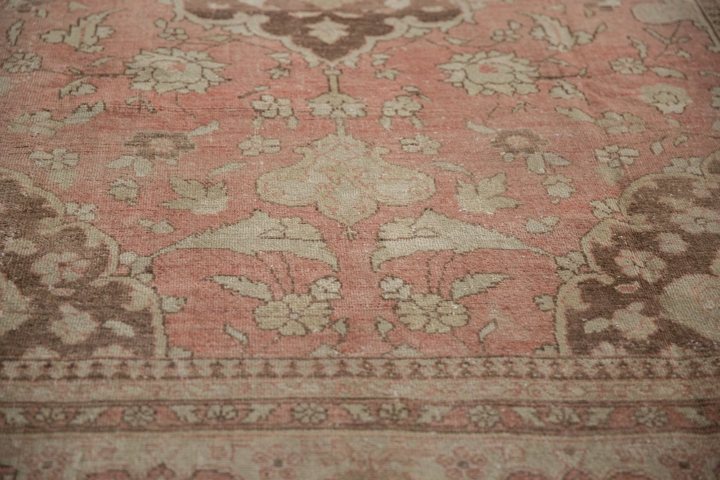 7x10 Vintage Distressed Oushak Carpet - Image 9
