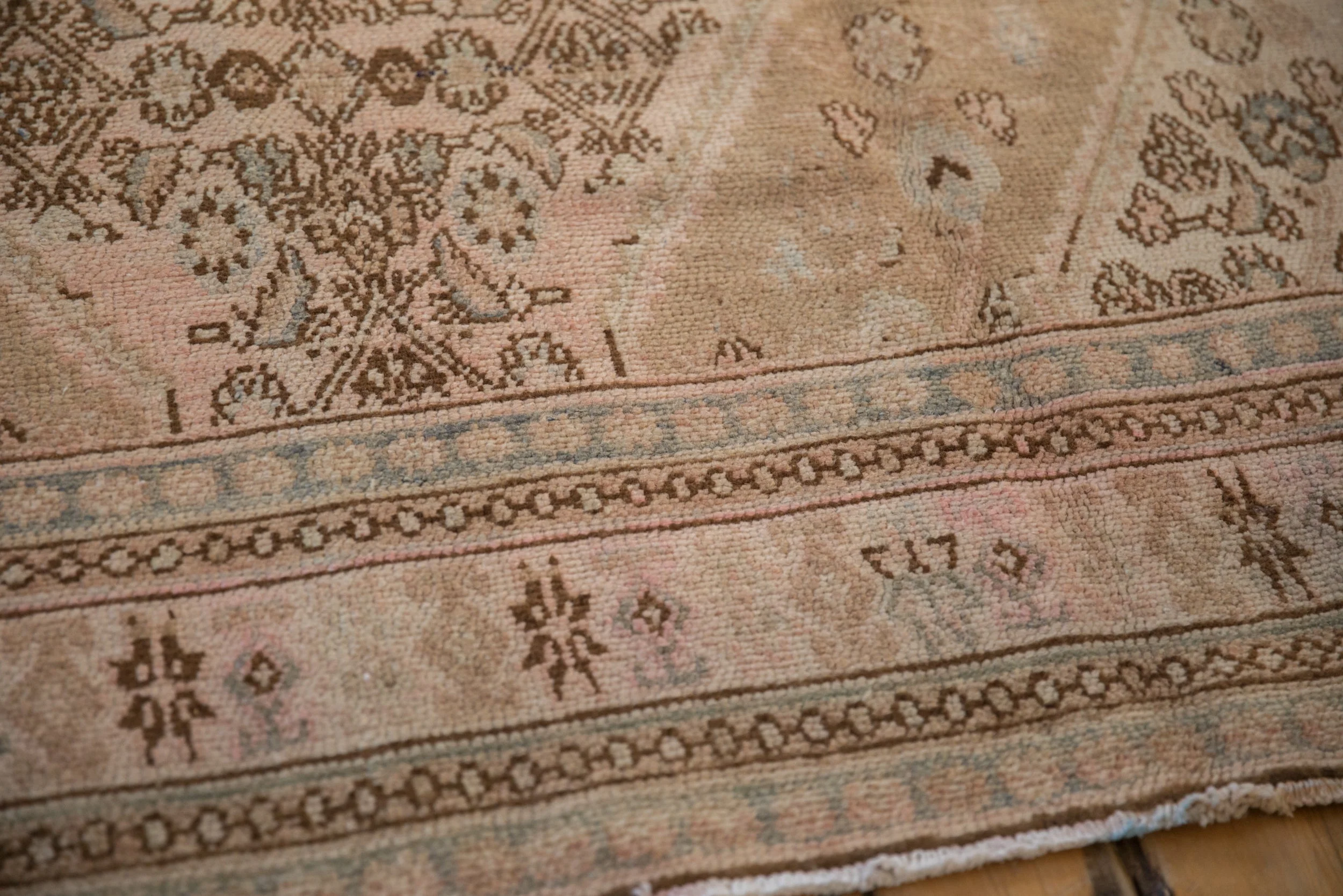 7x10 Vintage Distressed Overdyed Bibikabad Carpet - Image 12