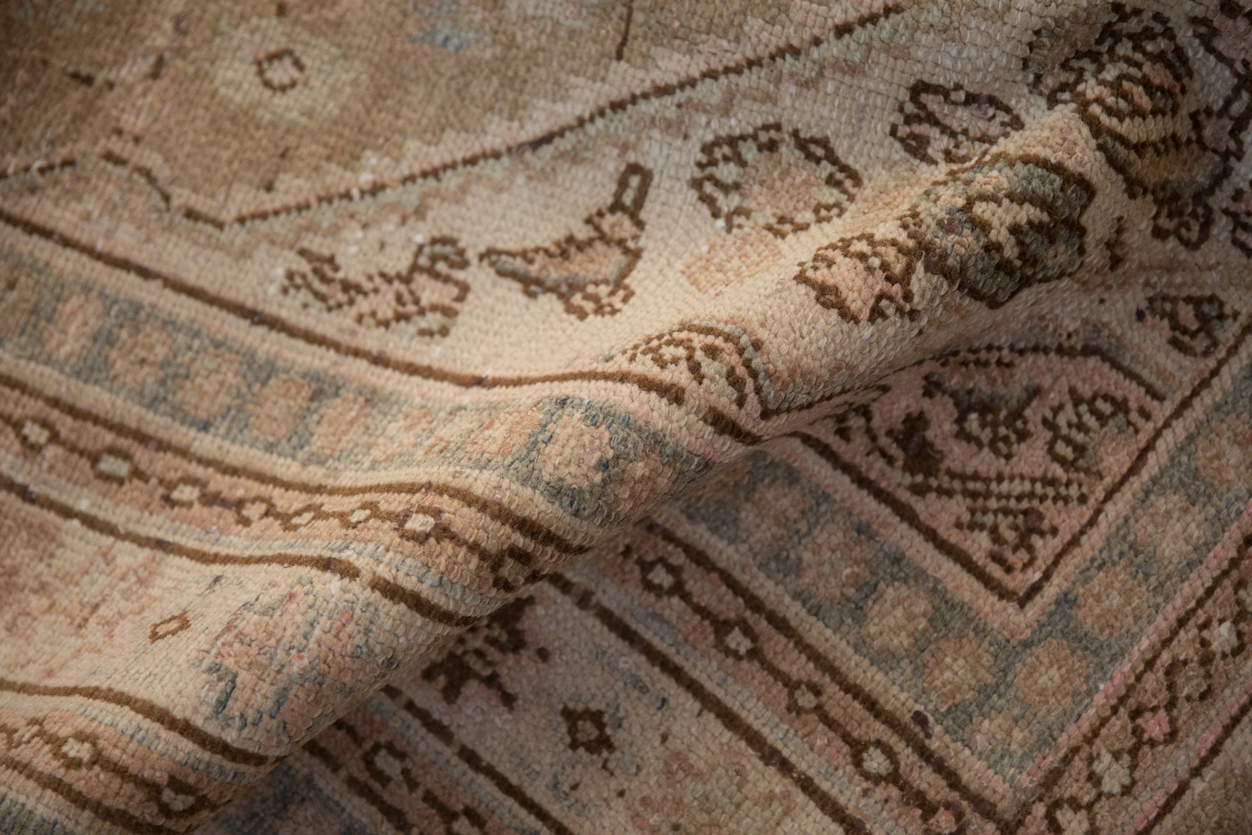 7x10 Vintage Distressed Overdyed Bibikabad Carpet - Image 13