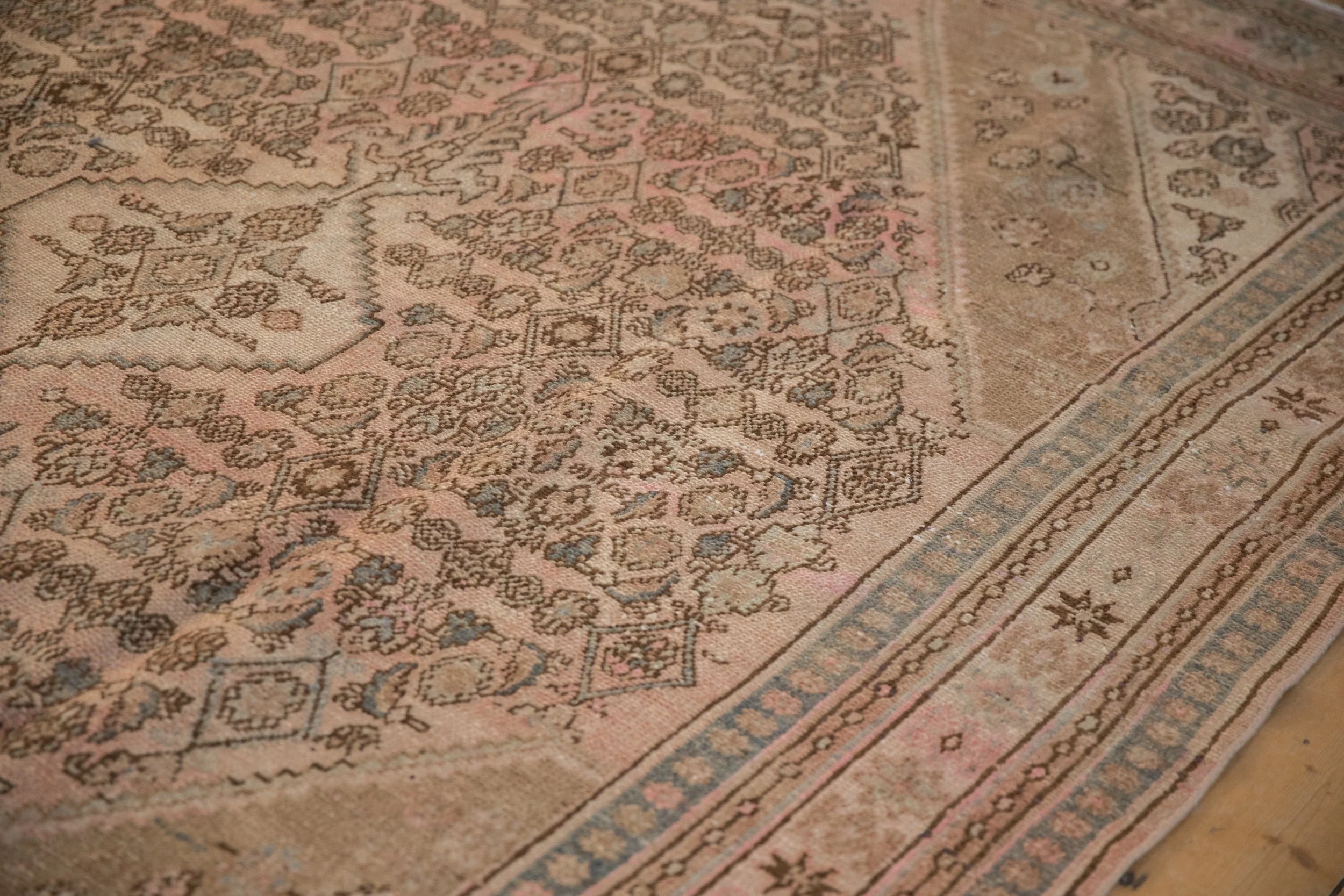 7x10 Vintage Distressed Overdyed Bibikabad Carpet - Image 8