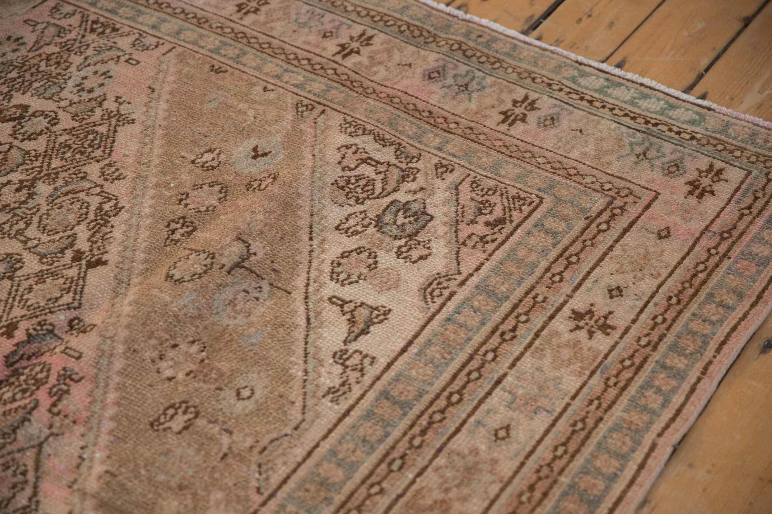 7x10 Vintage Distressed Overdyed Bibikabad Carpet - Image 9