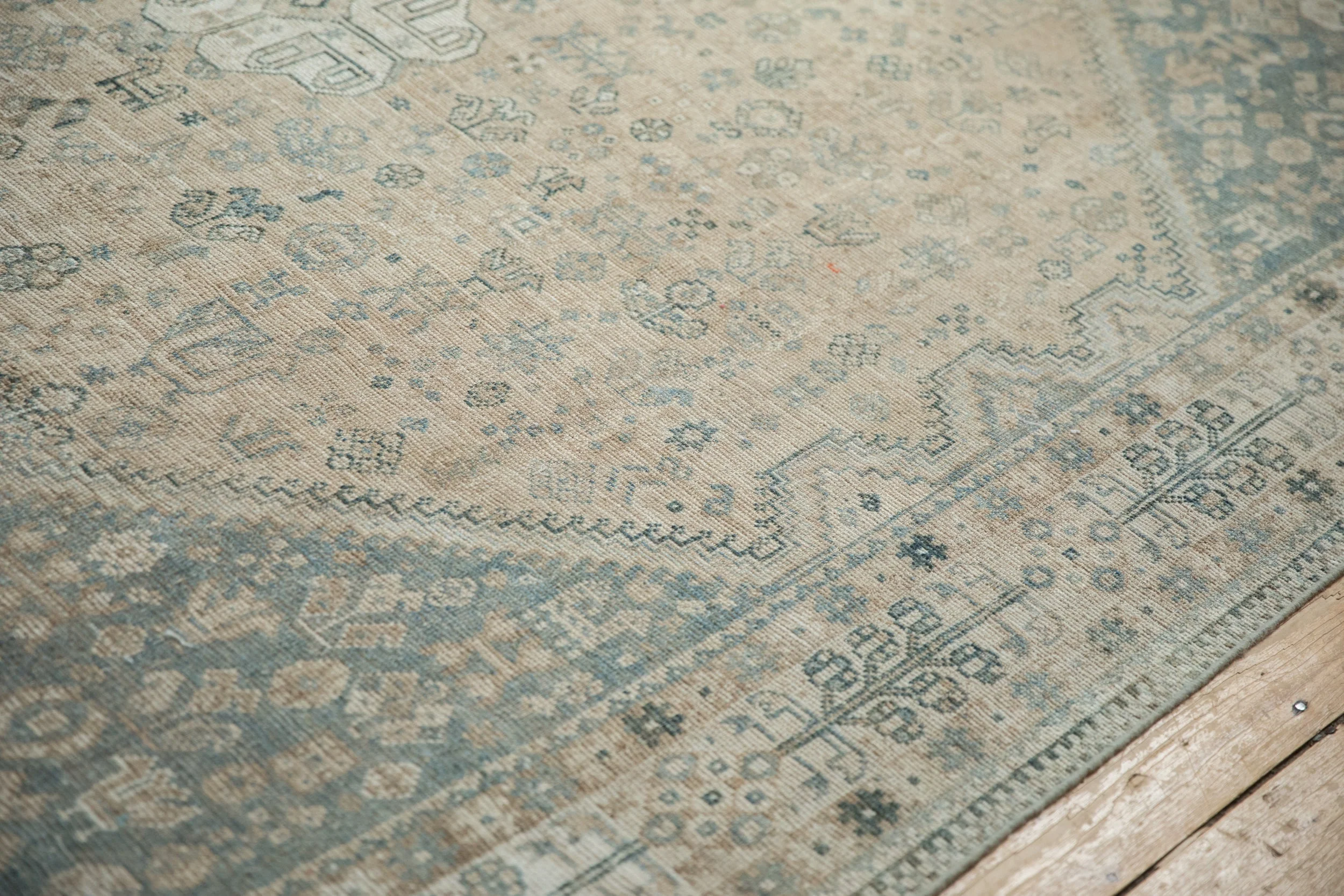 7x10 Vintage Distressed Qashqai Carpet - Image 11