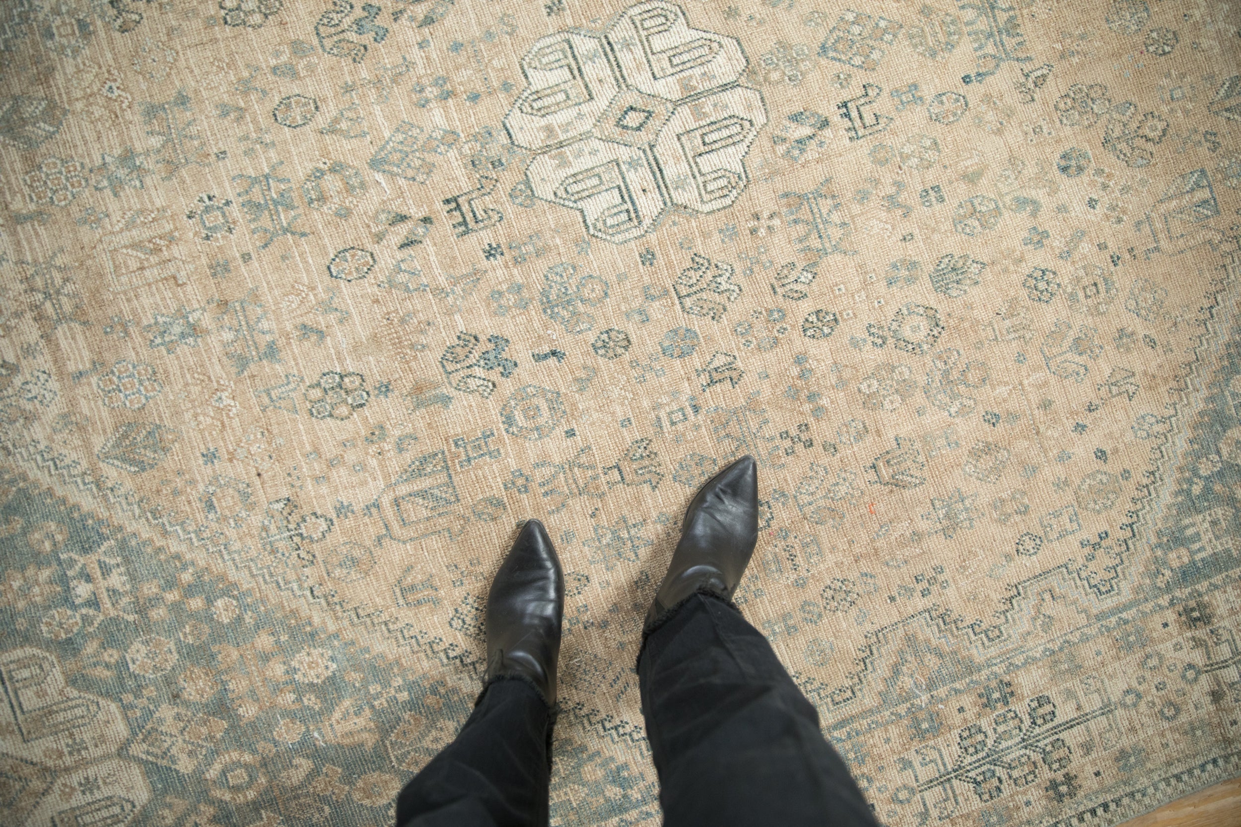 7x10 Vintage Distressed Qashqai Carpet - Image 2