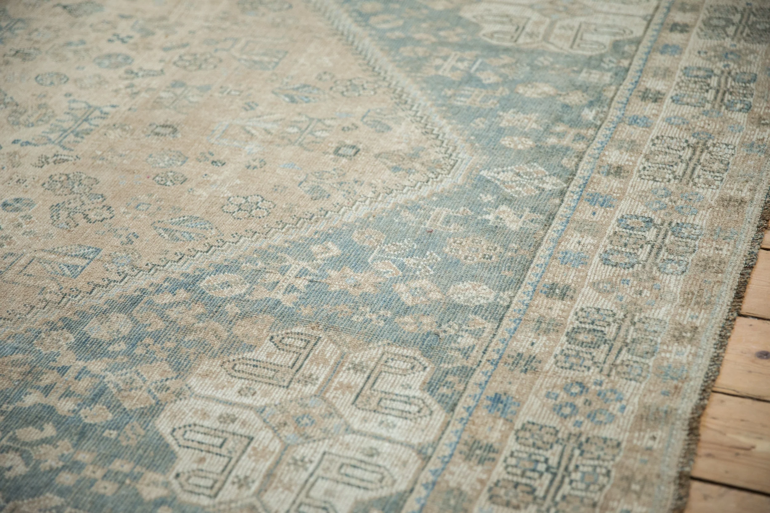 7x10 Vintage Distressed Qashqai Carpet - Image 4