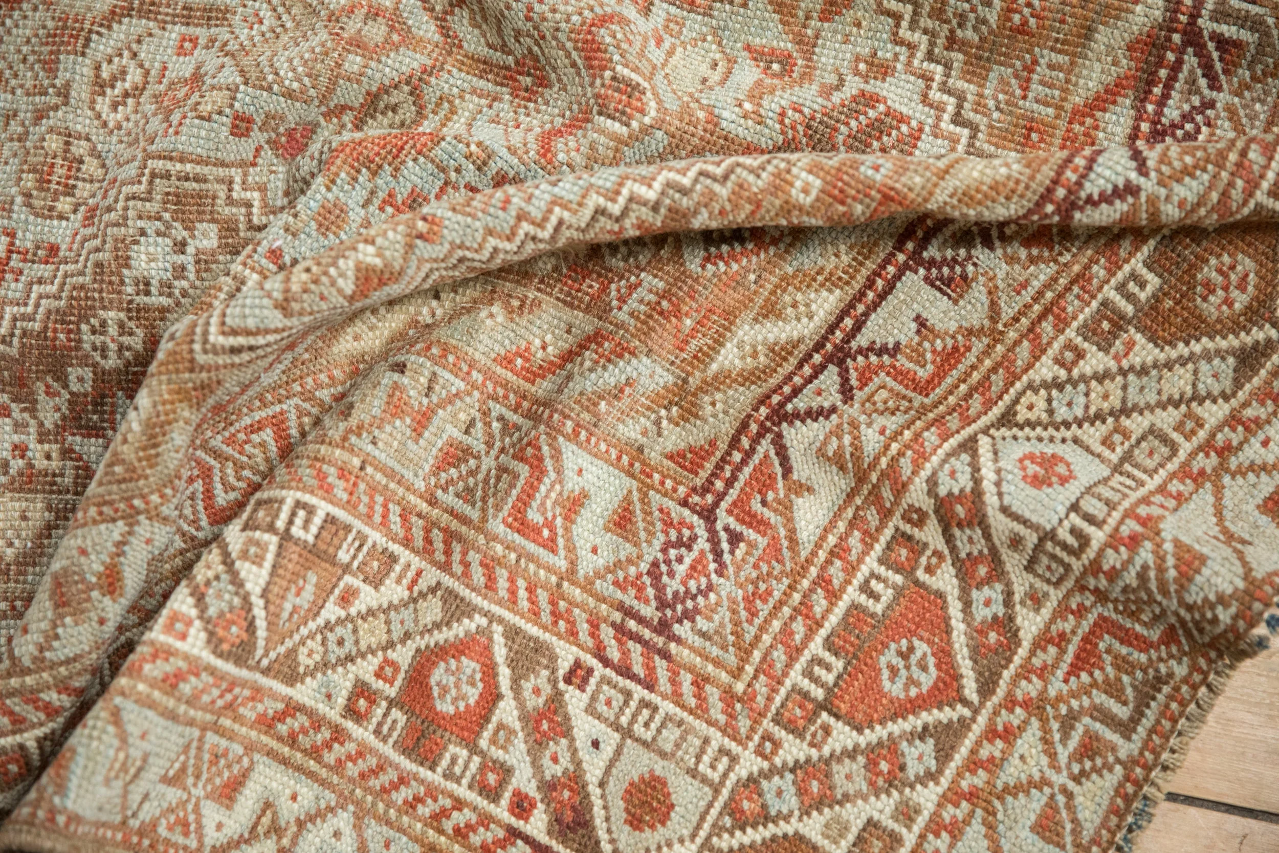 7x10 Vintage Distressed Shiraz Carpet - Image 12