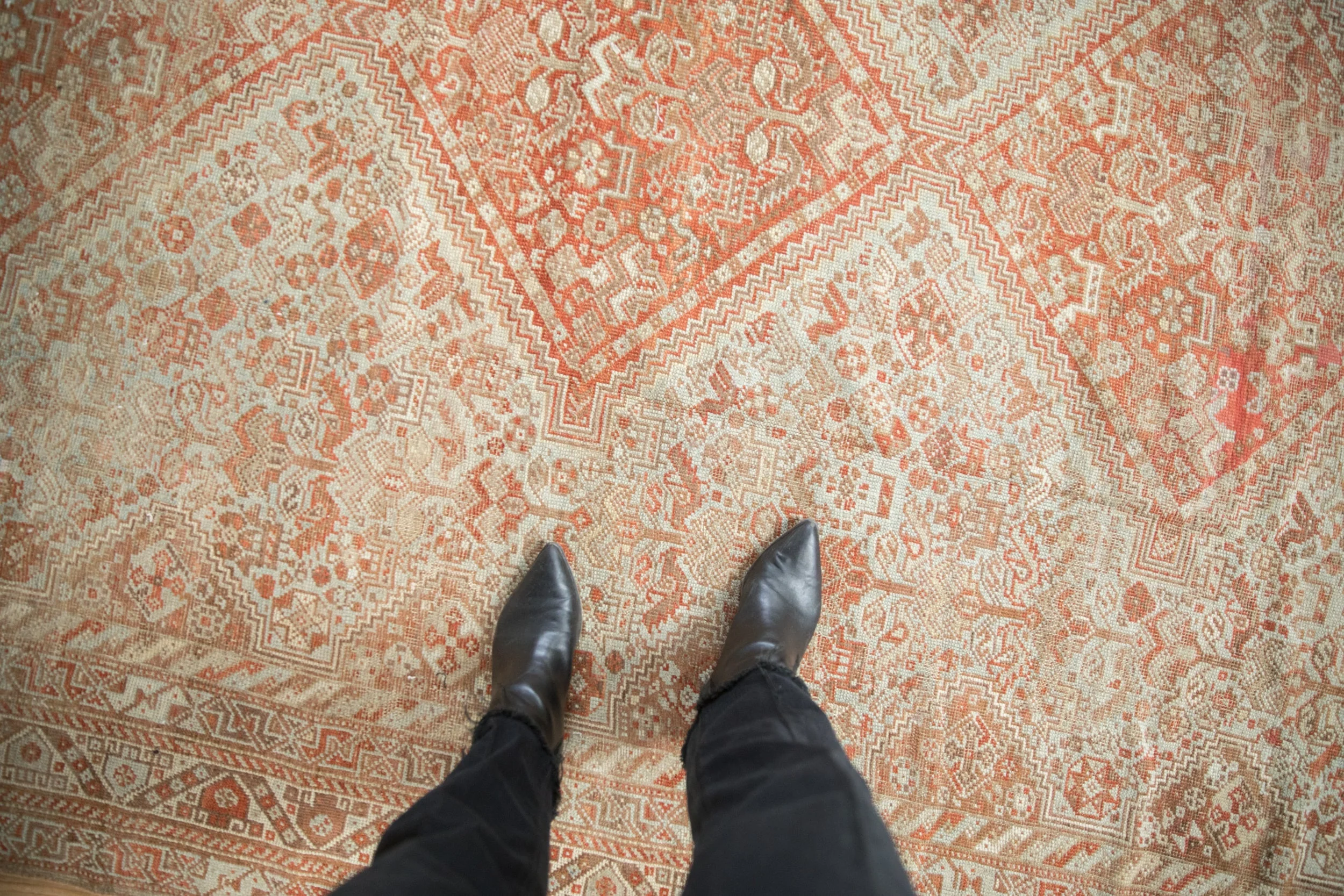 7x10 Vintage Distressed Shiraz Carpet - Image 2