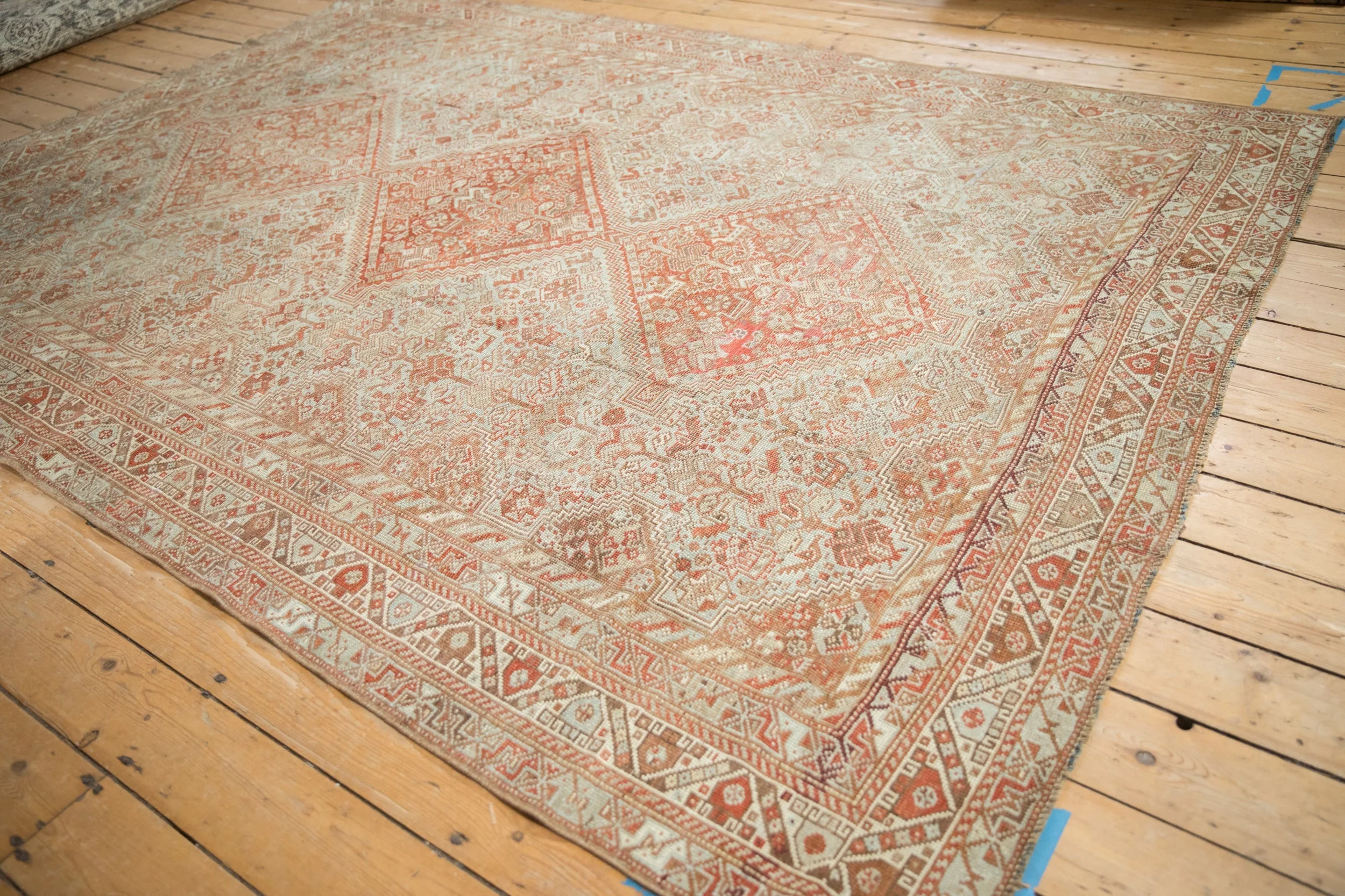 7x10 Vintage Distressed Shiraz Carpet - Image 5