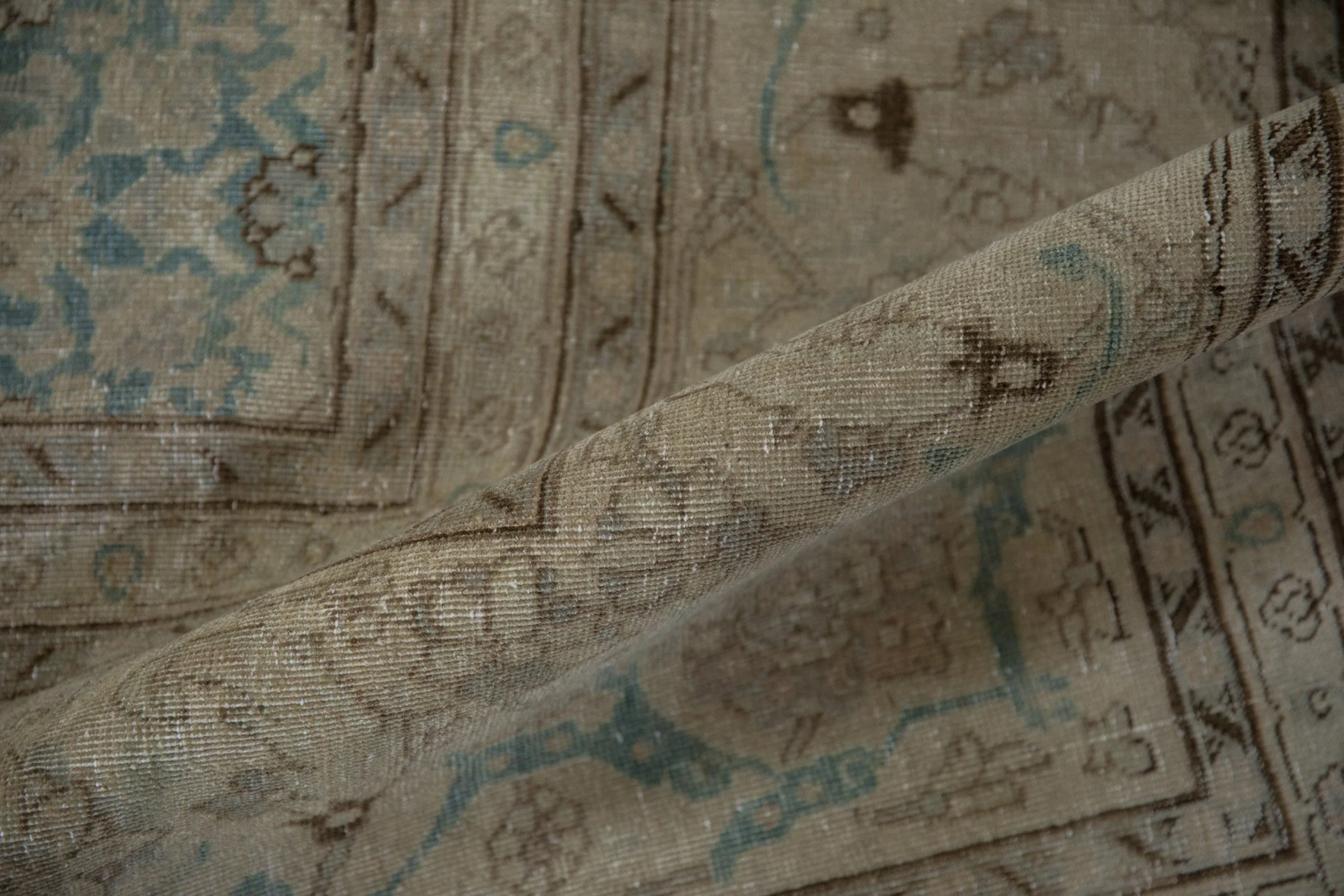 7x10 Vintage Distressed Tabriz Carpet - Image 10