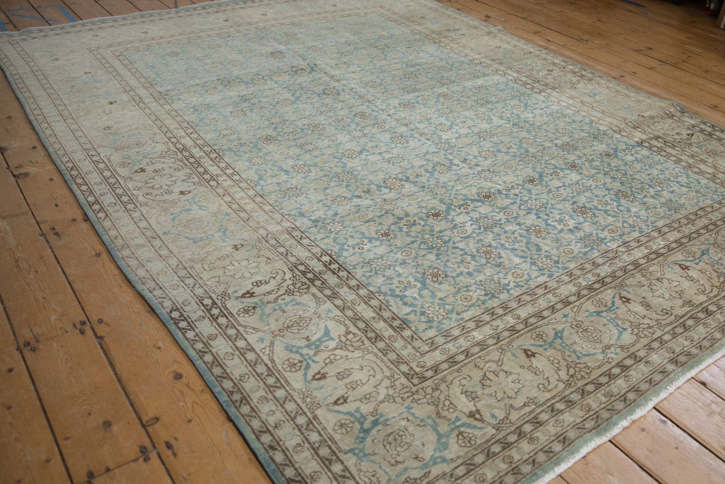 7x10 Vintage Distressed Tabriz Carpet - Image 5