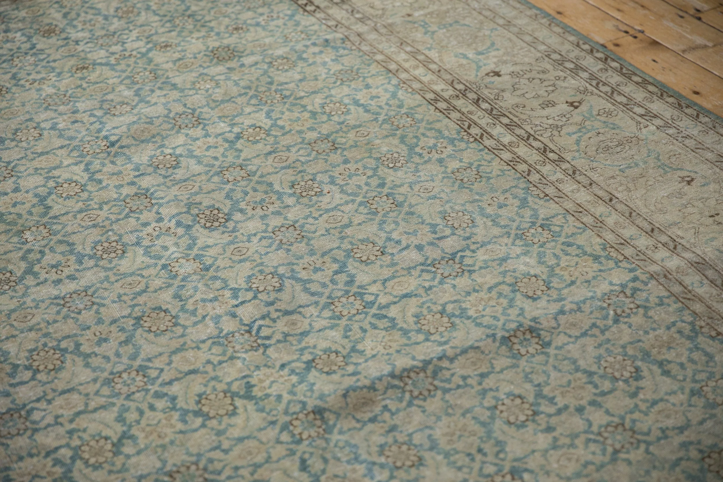 7x10 Vintage Distressed Tabriz Carpet - Image 9