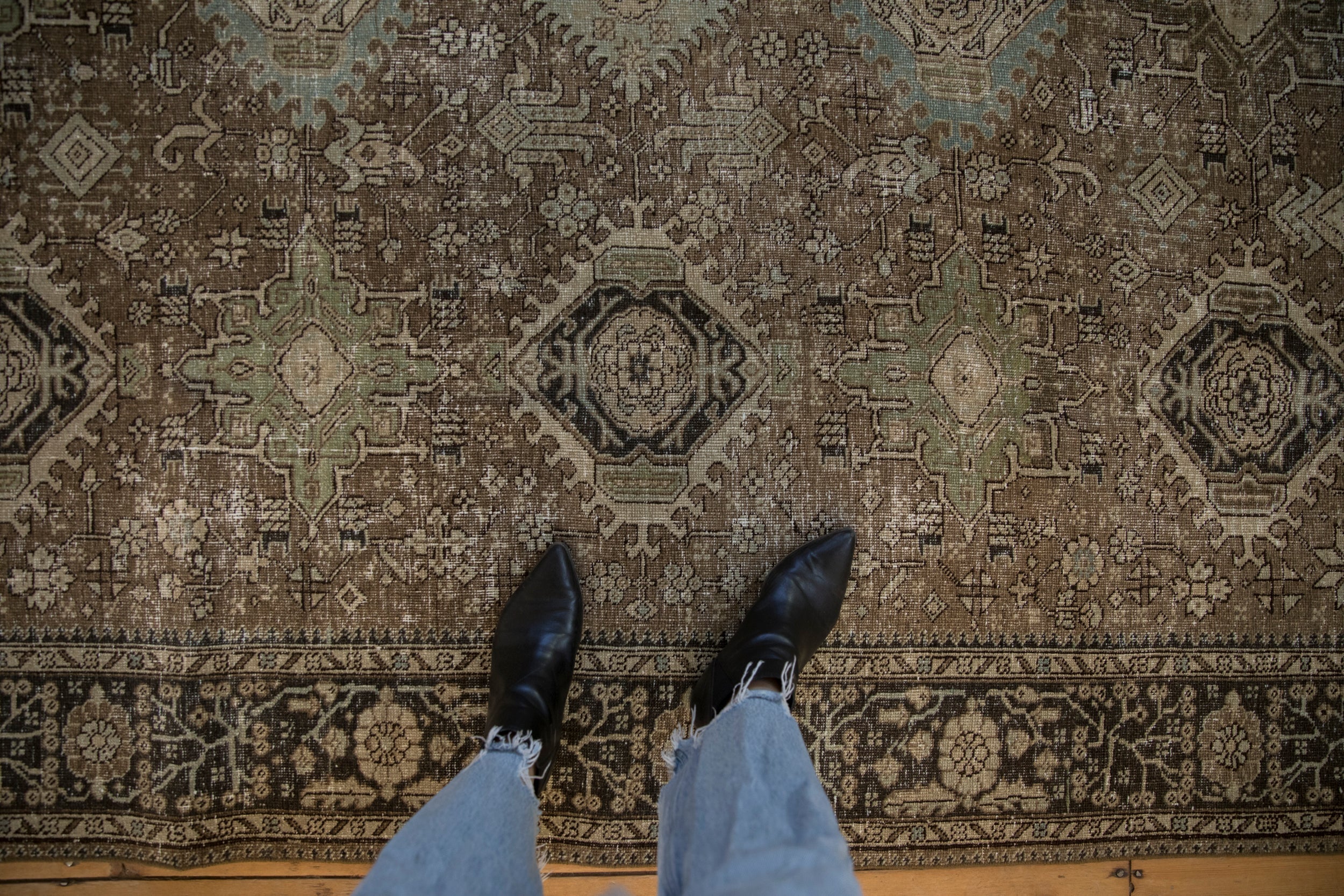 7x10 Vintage Fine Heriz Carpet - Image 2