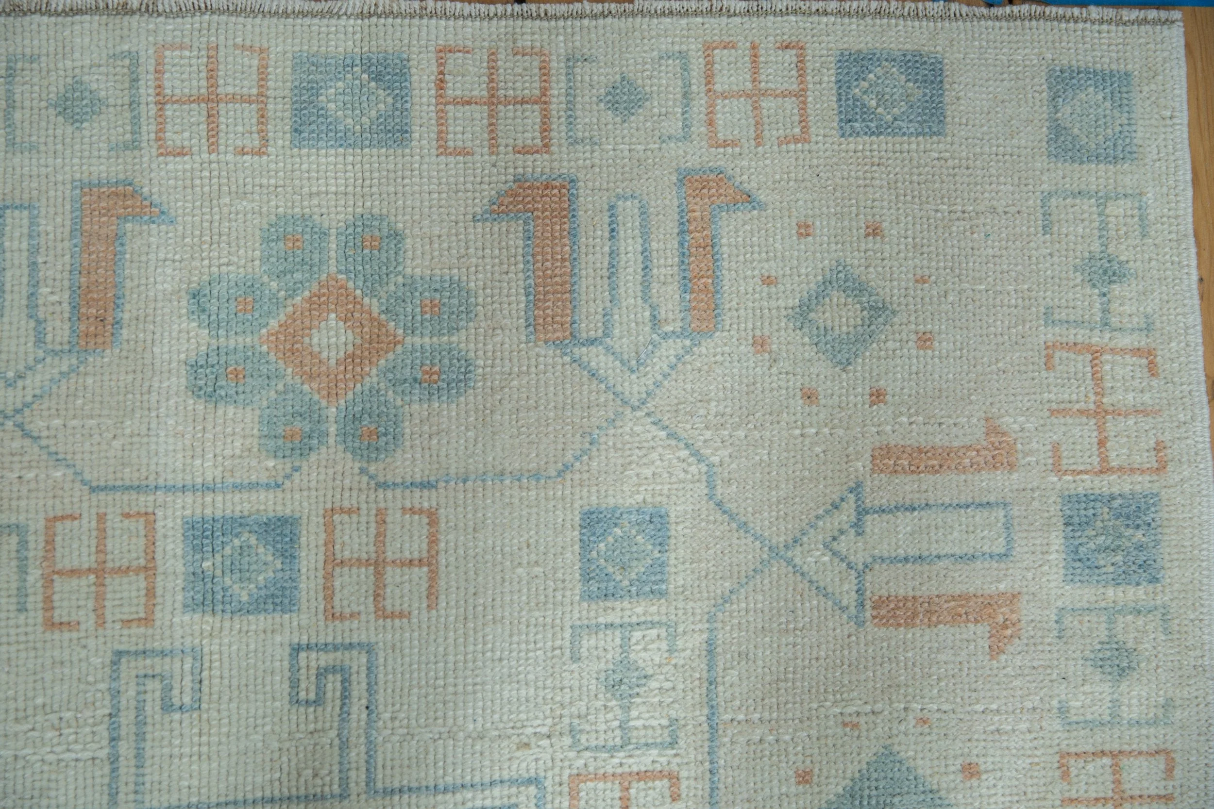 7x11.5 Vintage Distressed Oushak Carpet - Image 3
