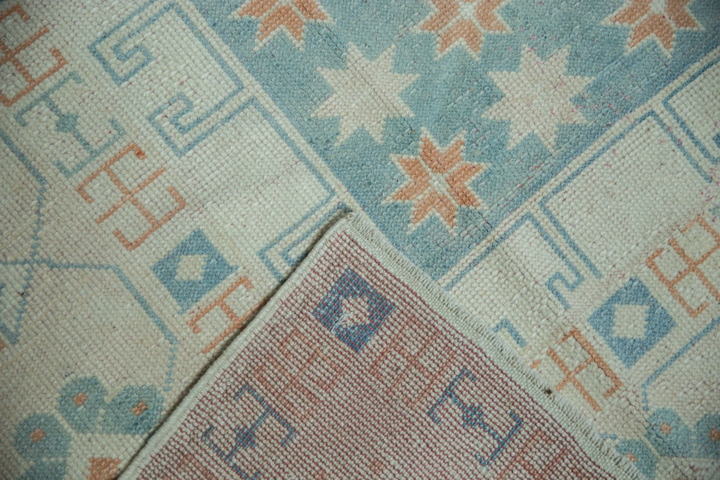 7x11.5 Vintage Distressed Oushak Carpet - Image 8