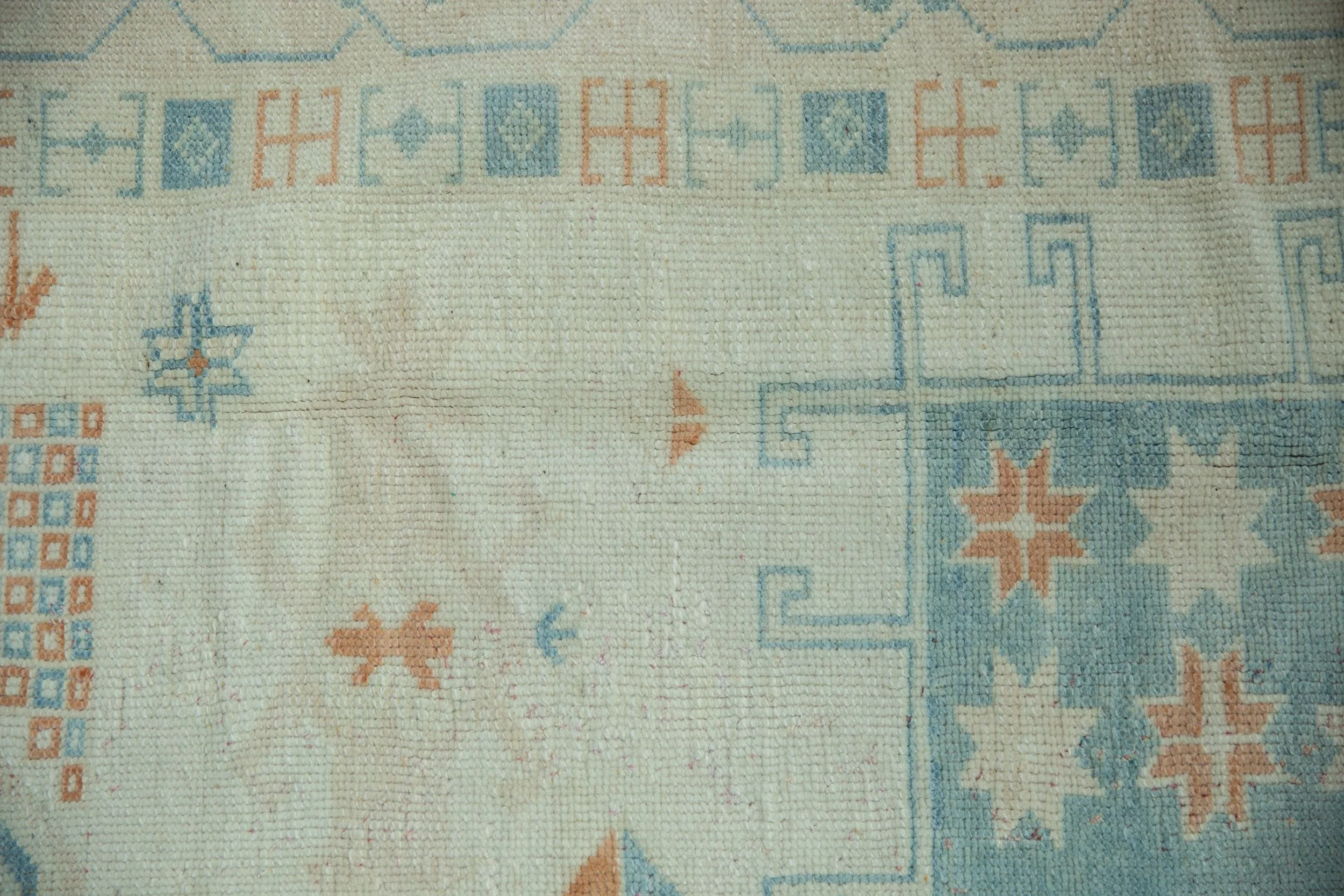 7x11.5 Vintage Distressed Oushak Carpet - Image 9