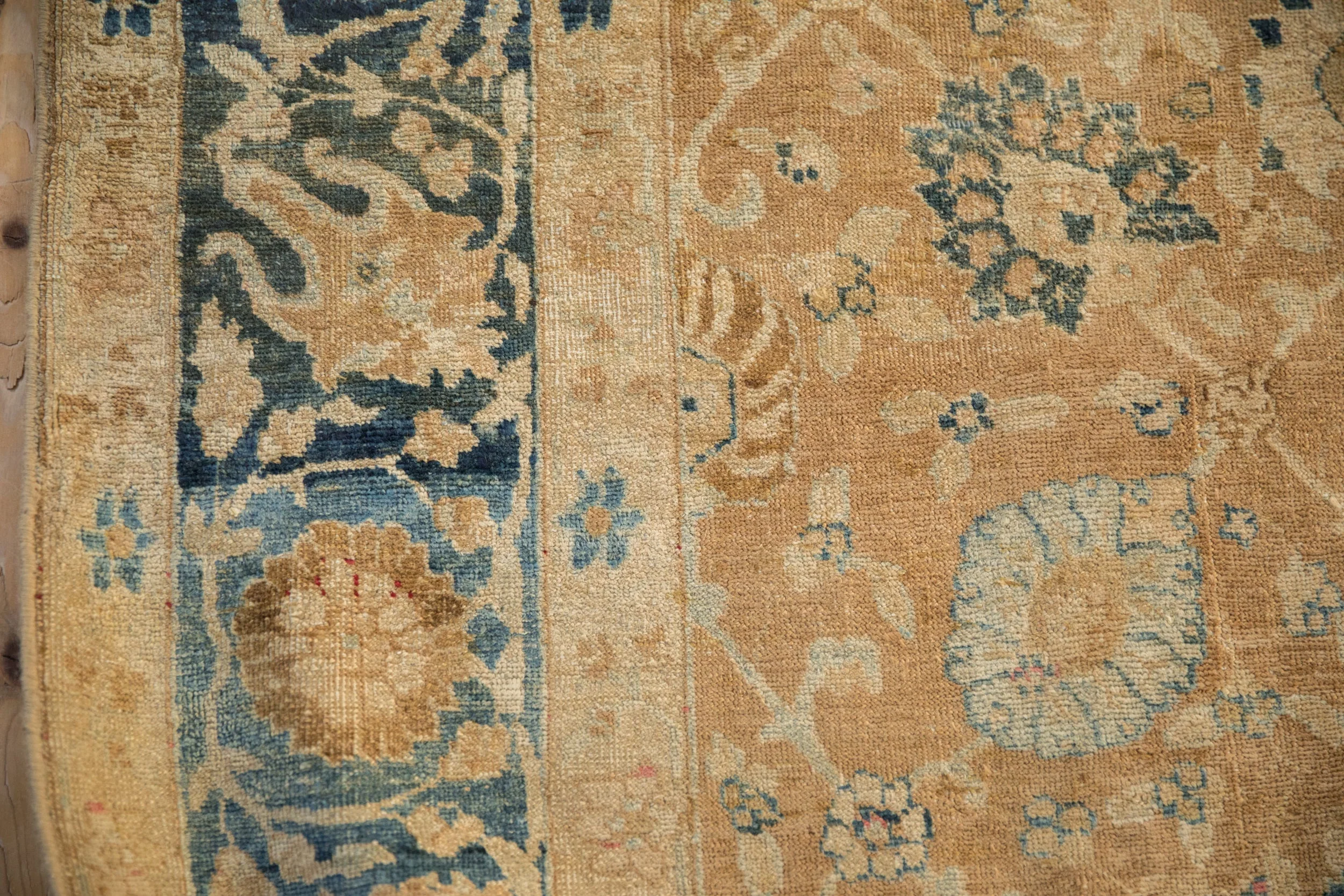 7x11 Antique Distressed Gold Wash Khoy Carpet - Image 10