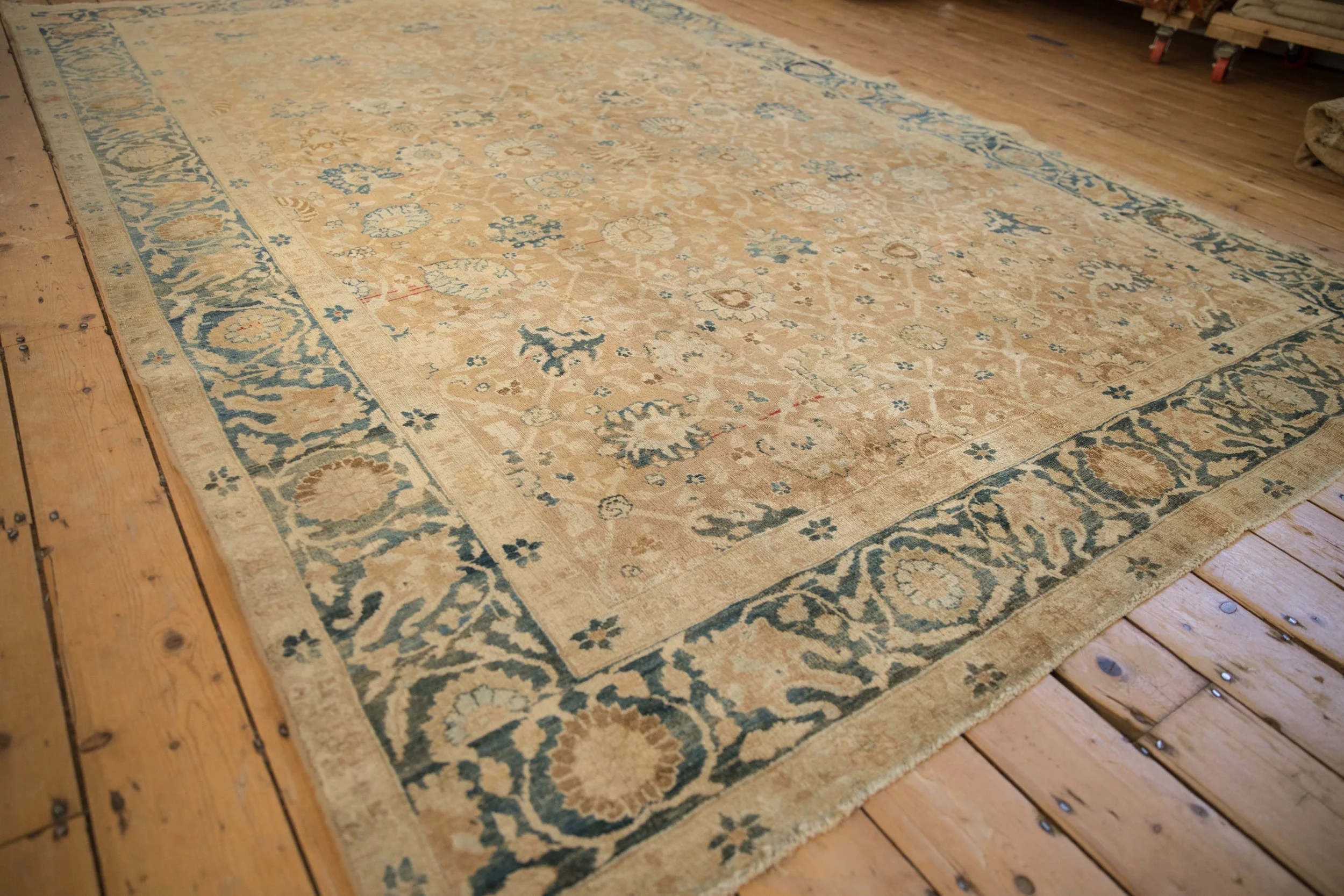 7x11 Antique Distressed Gold Wash Khoy Carpet - Image 4