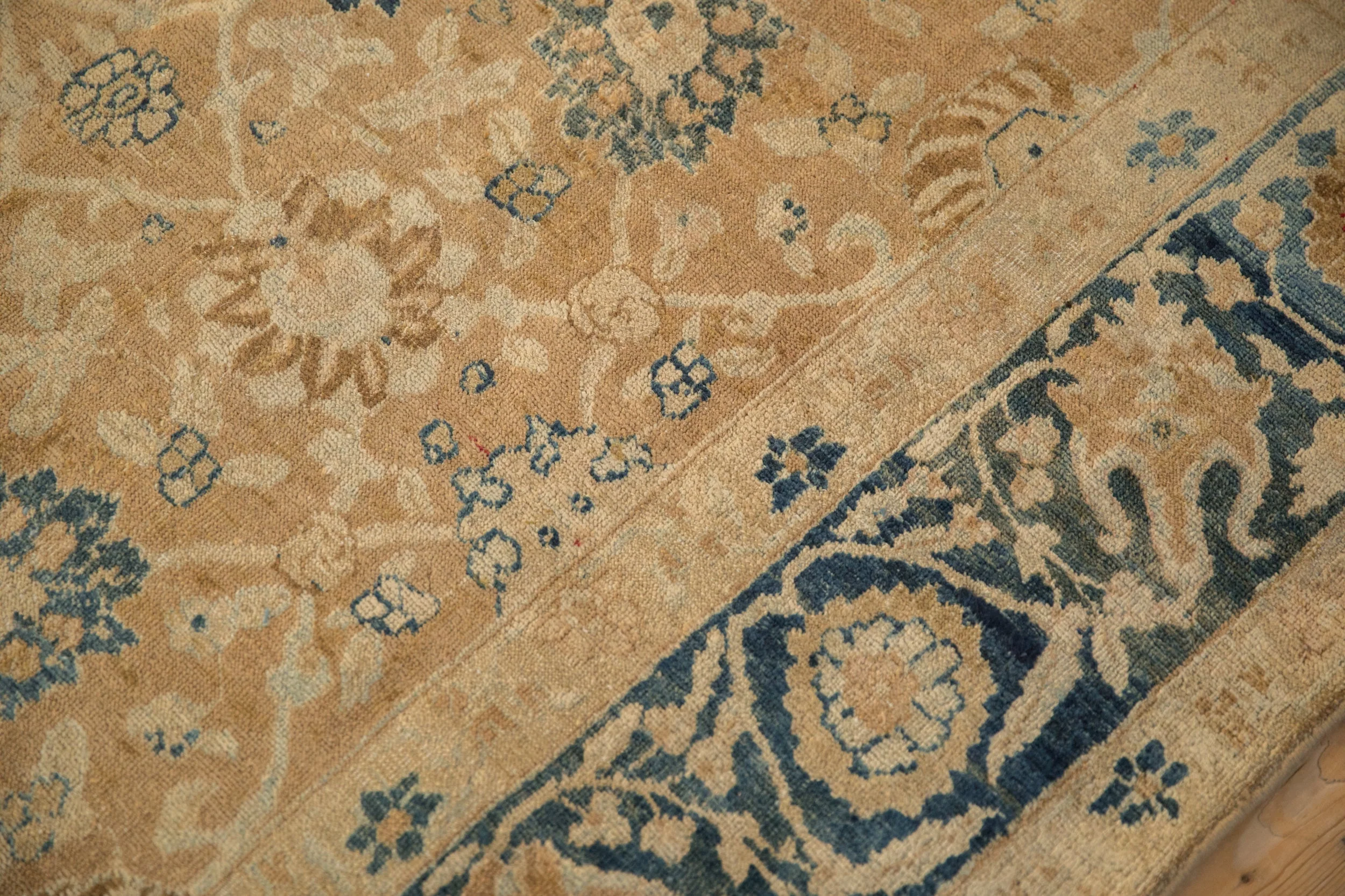 7x11 Antique Distressed Gold Wash Khoy Carpet - Image 7