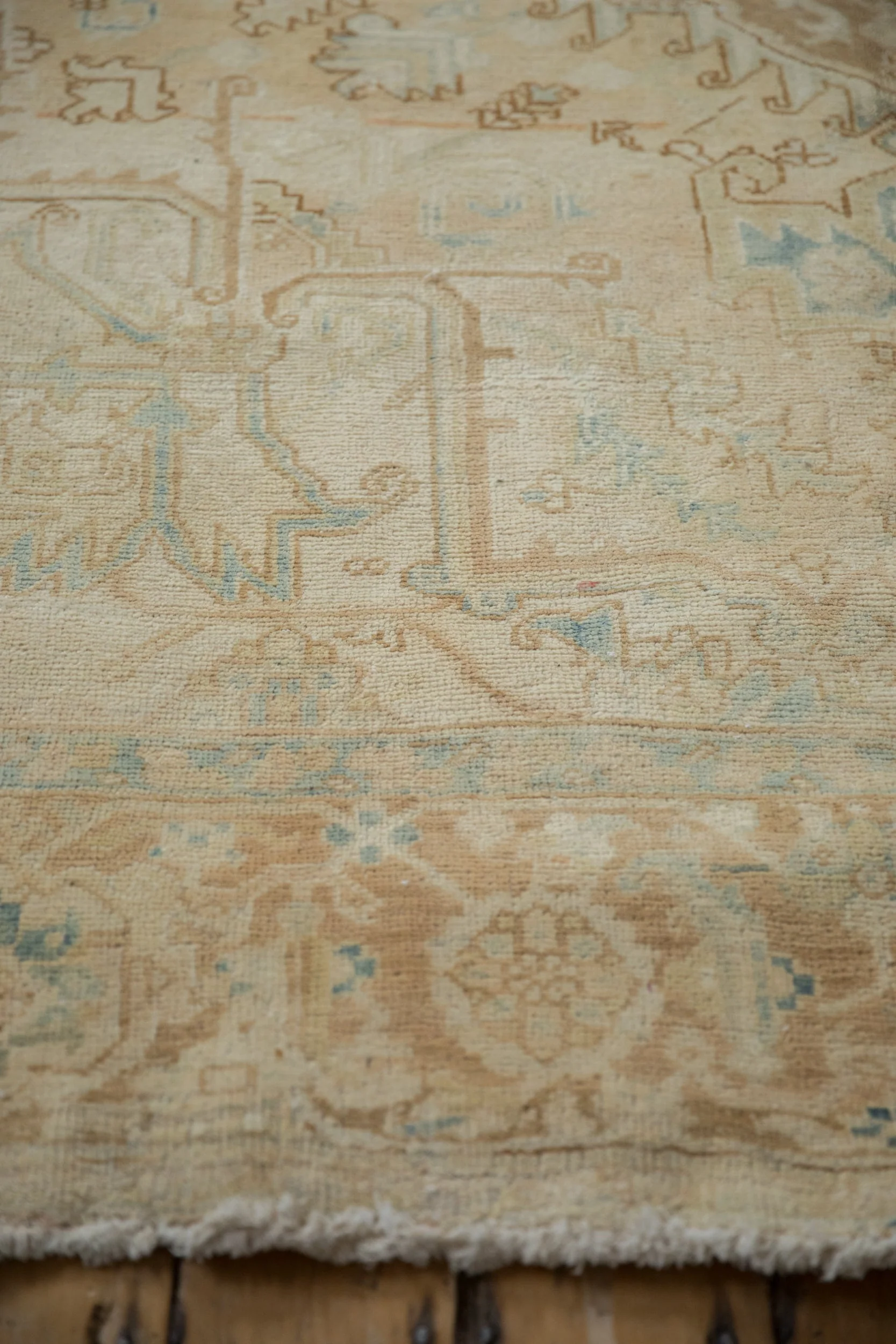 7x11 Vintage Distressed Heriz Carpet - Image 11