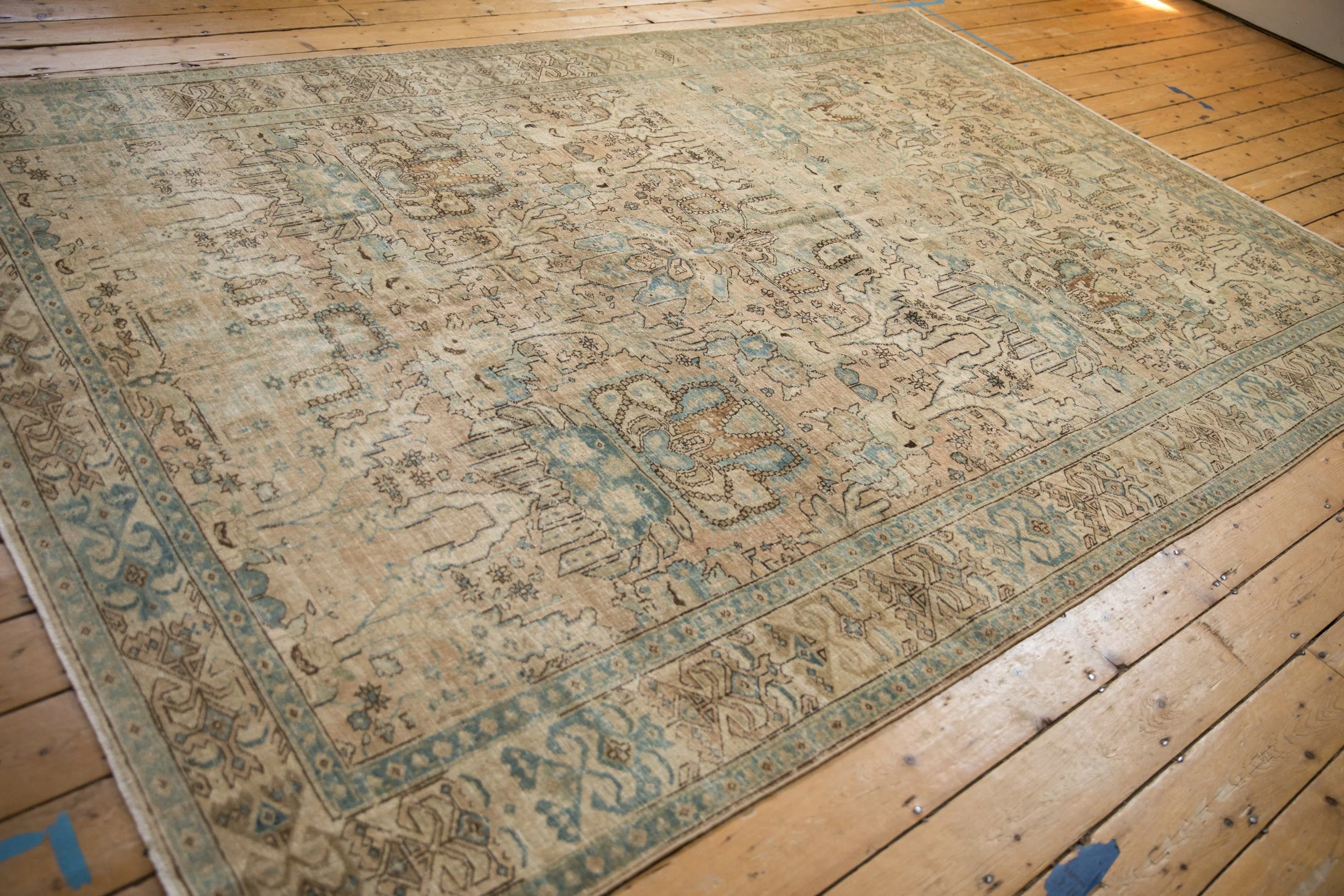 7x11 Vintage Distressed Tabriz Carpet - Image 10