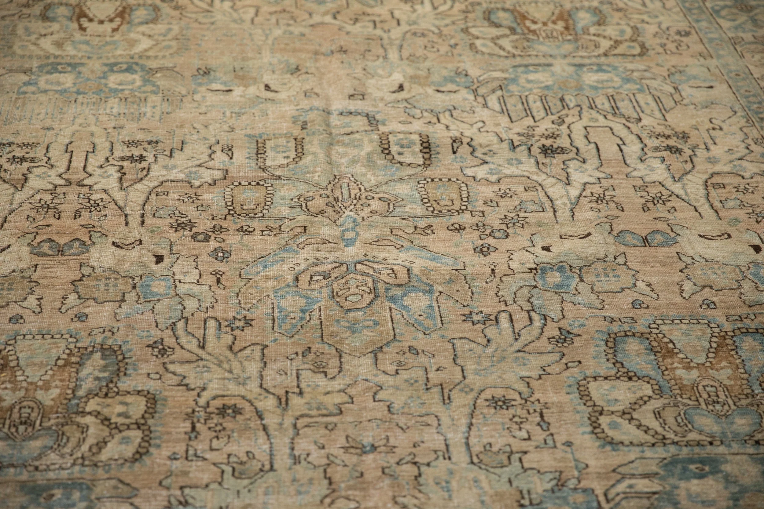 7x11 Vintage Distressed Tabriz Carpet - Image 9