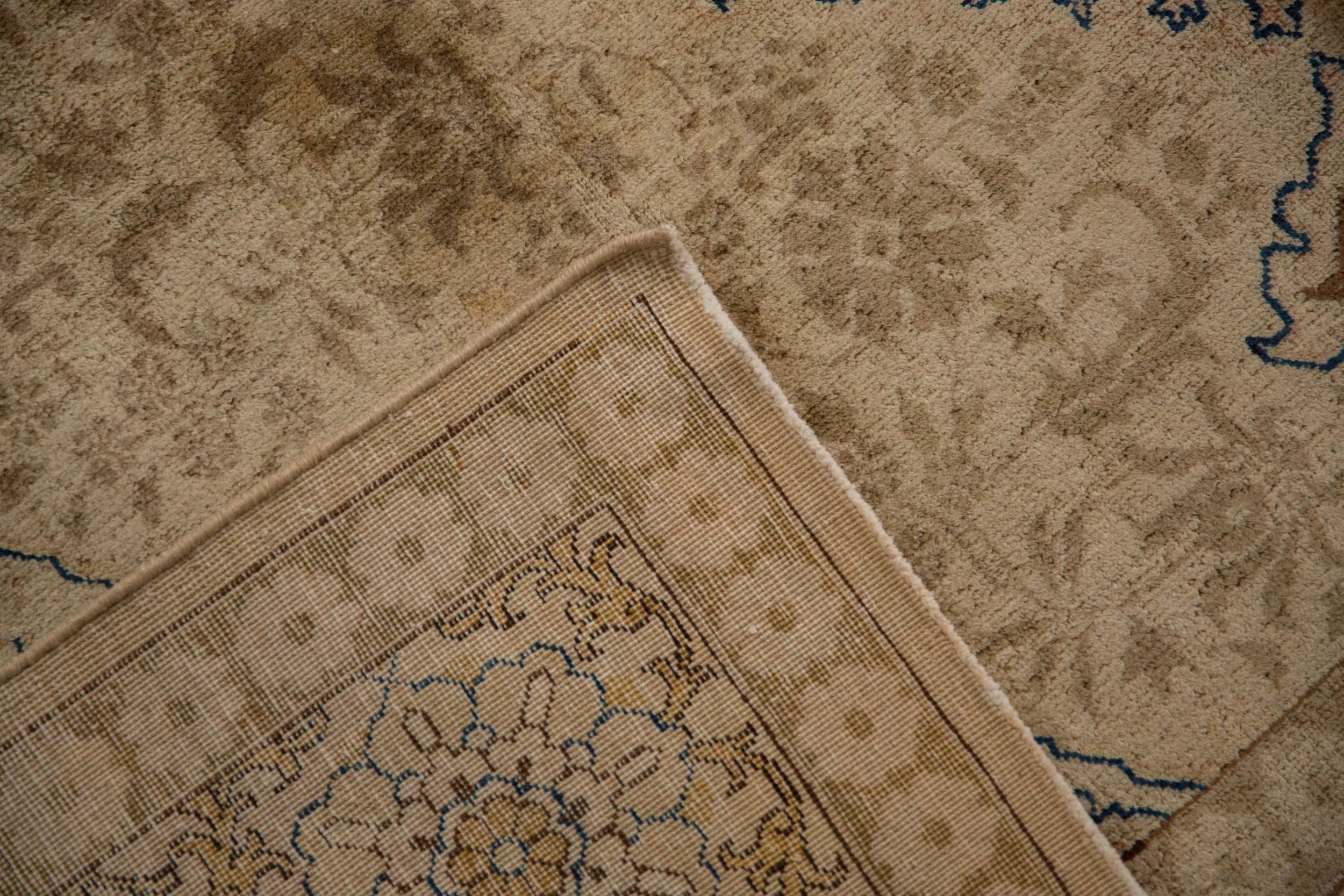 7x11 Vintage Distressed Tabriz Carpet - Image 12