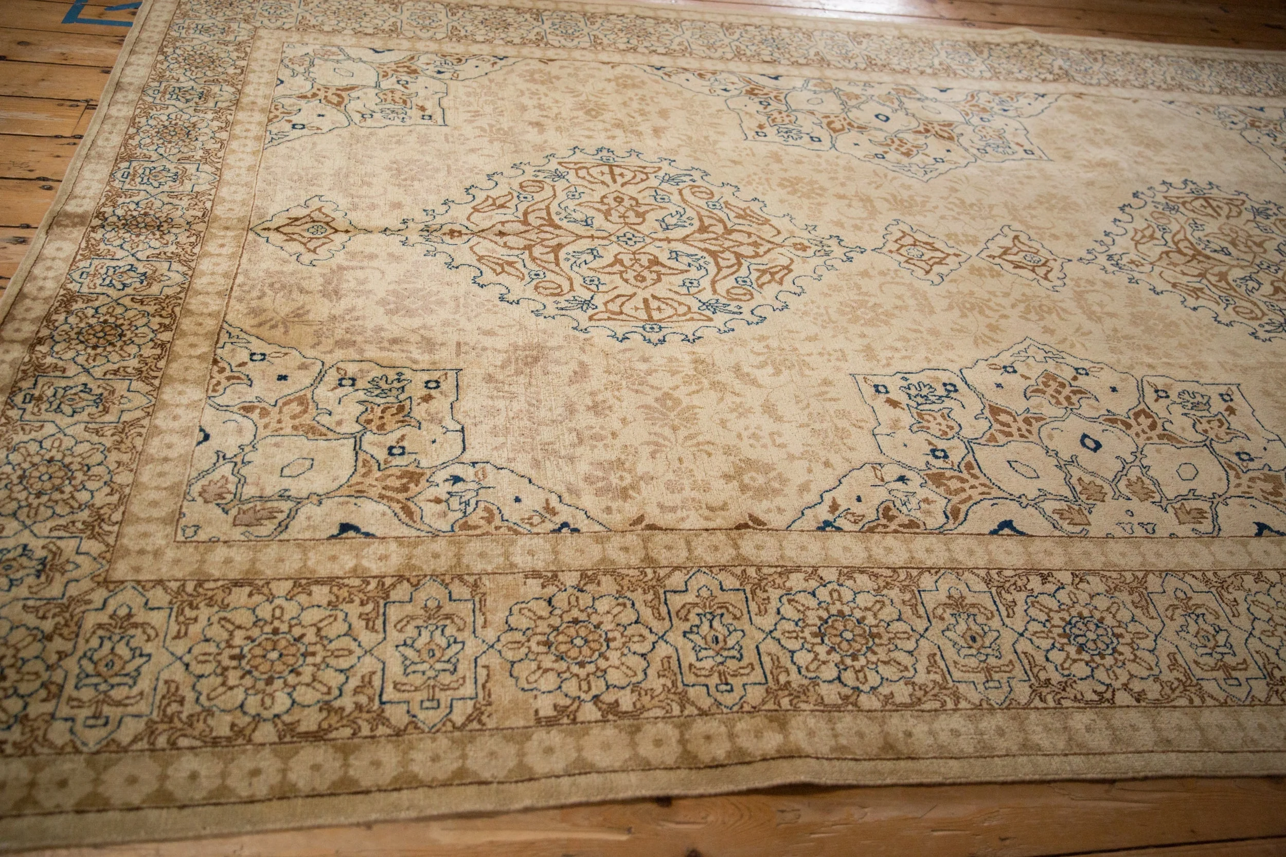7x11 Vintage Distressed Tabriz Carpet - Image 7