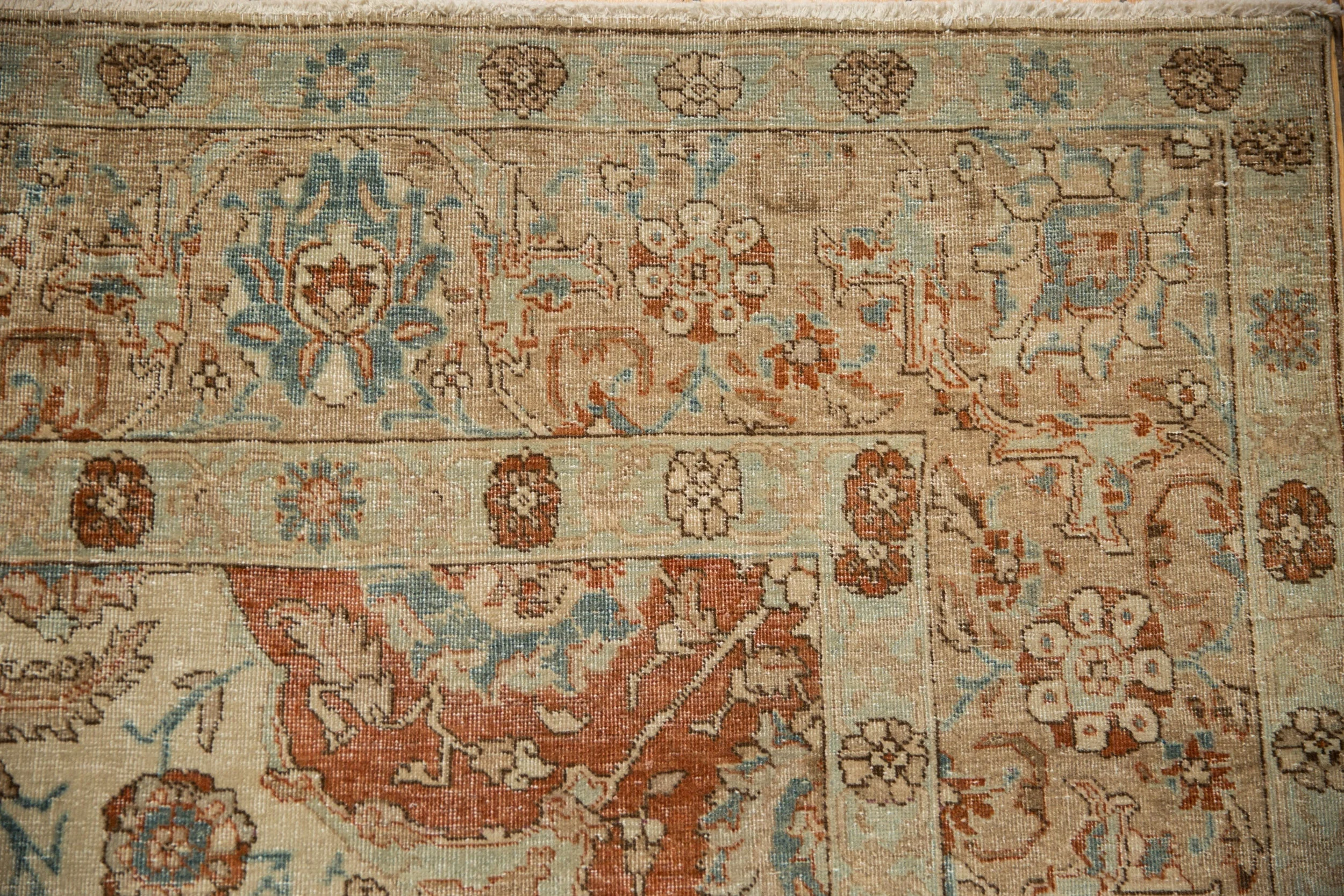 7x11 Vintage Distressed Tabriz Carpet - Image 3