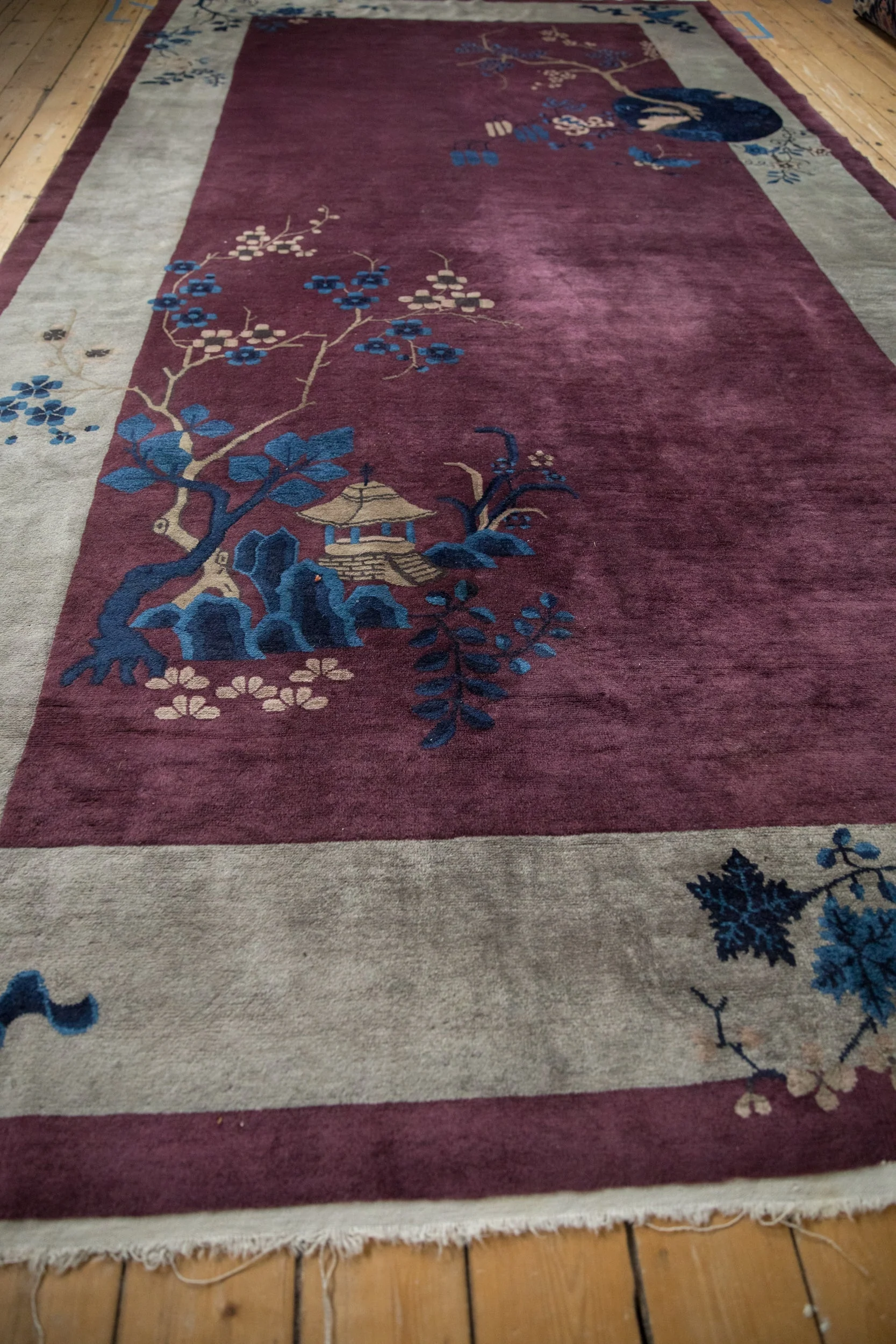 7x13.5 Antique Art Deco Carpet - Image 10
