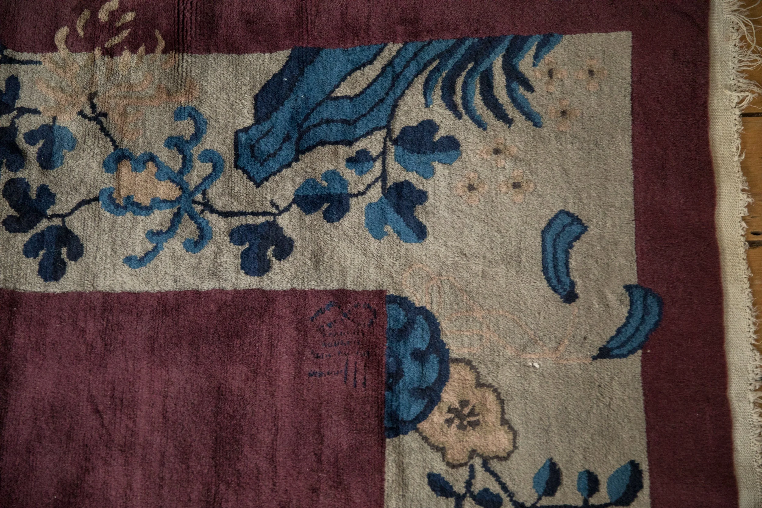 7x13.5 Antique Art Deco Carpet - Image 9