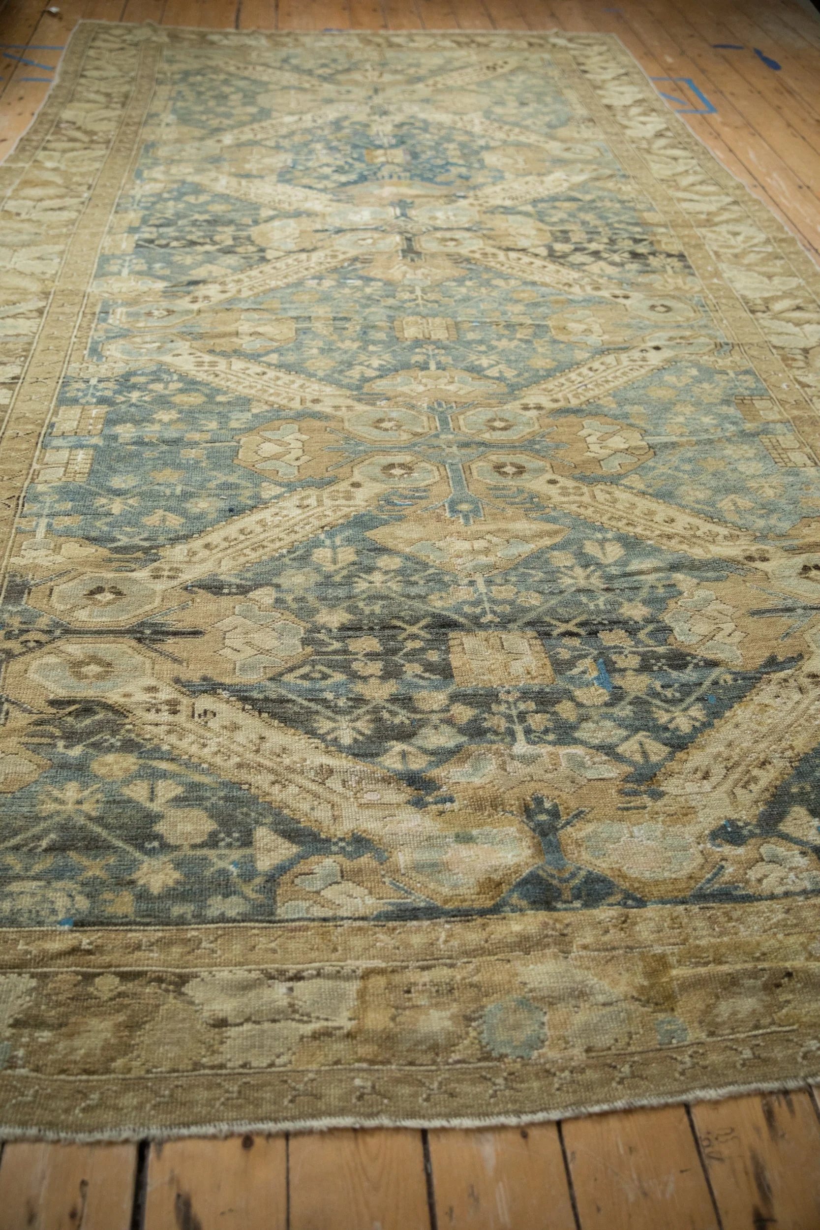 7x13 Vintage Distressed Kurdish Carpet - Image 10