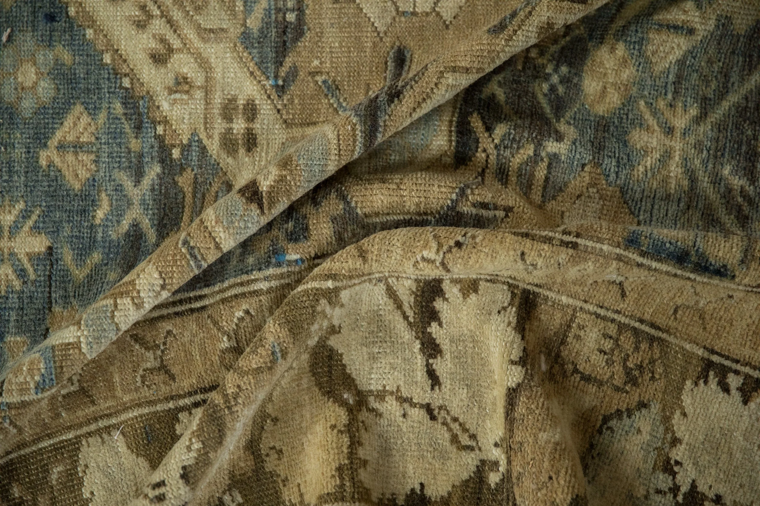 7x13 Vintage Distressed Kurdish Carpet - Image 14