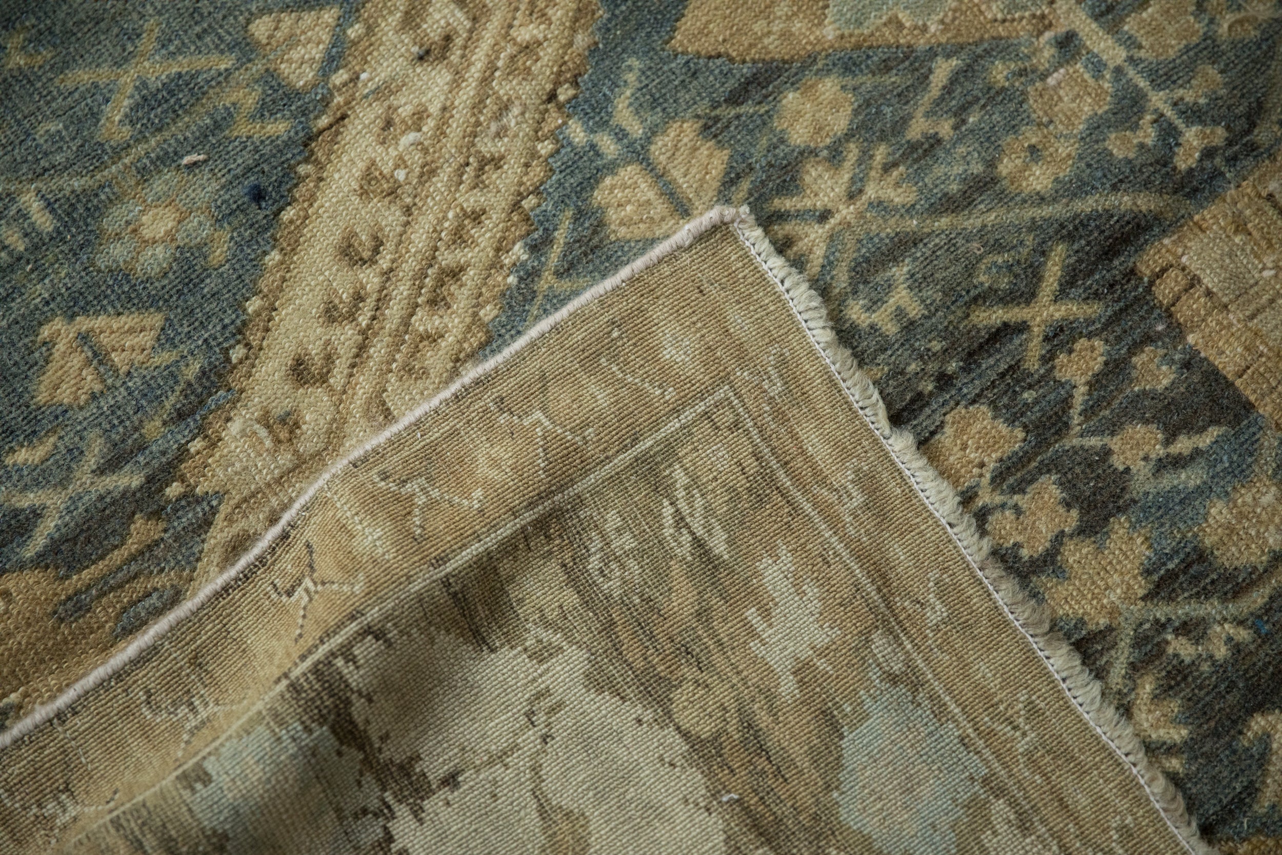 7x13 Vintage Distressed Kurdish Carpet - Image 15