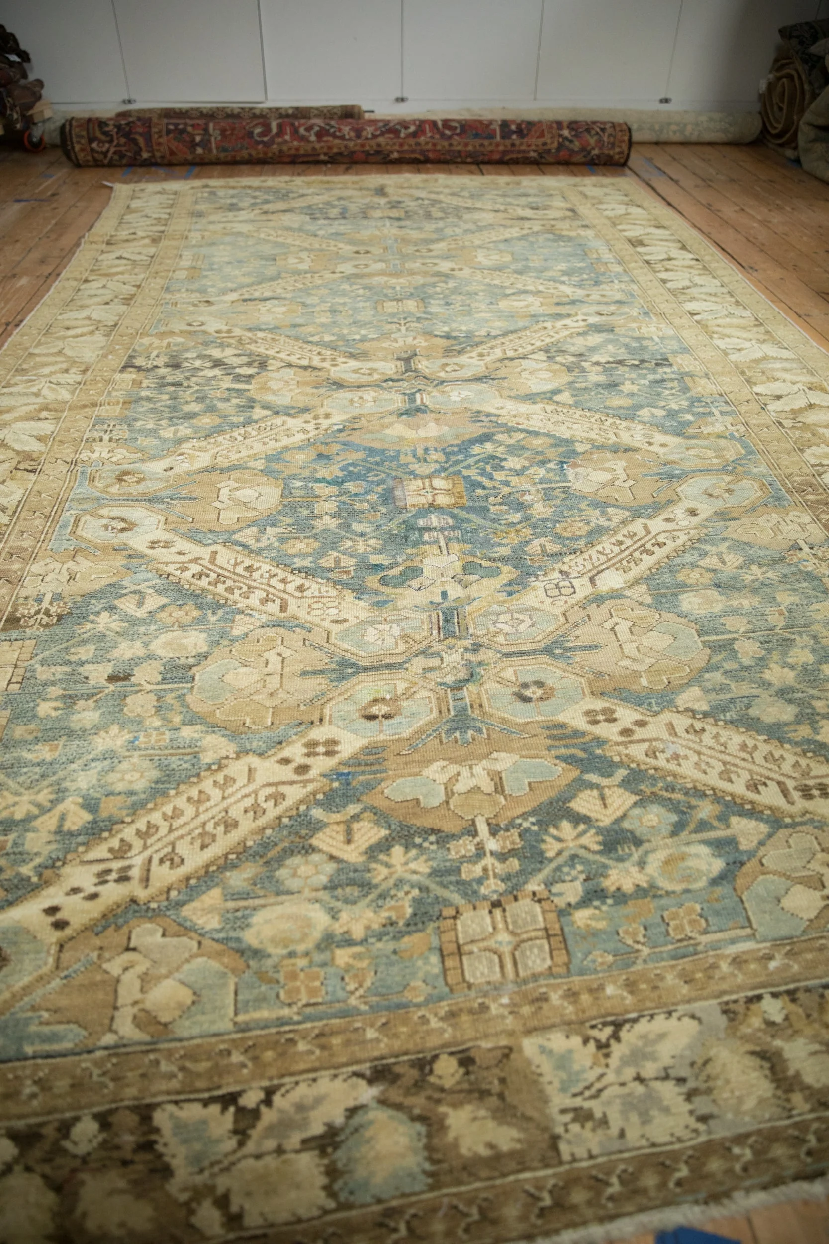 7x13 Vintage Distressed Kurdish Carpet - Image 5