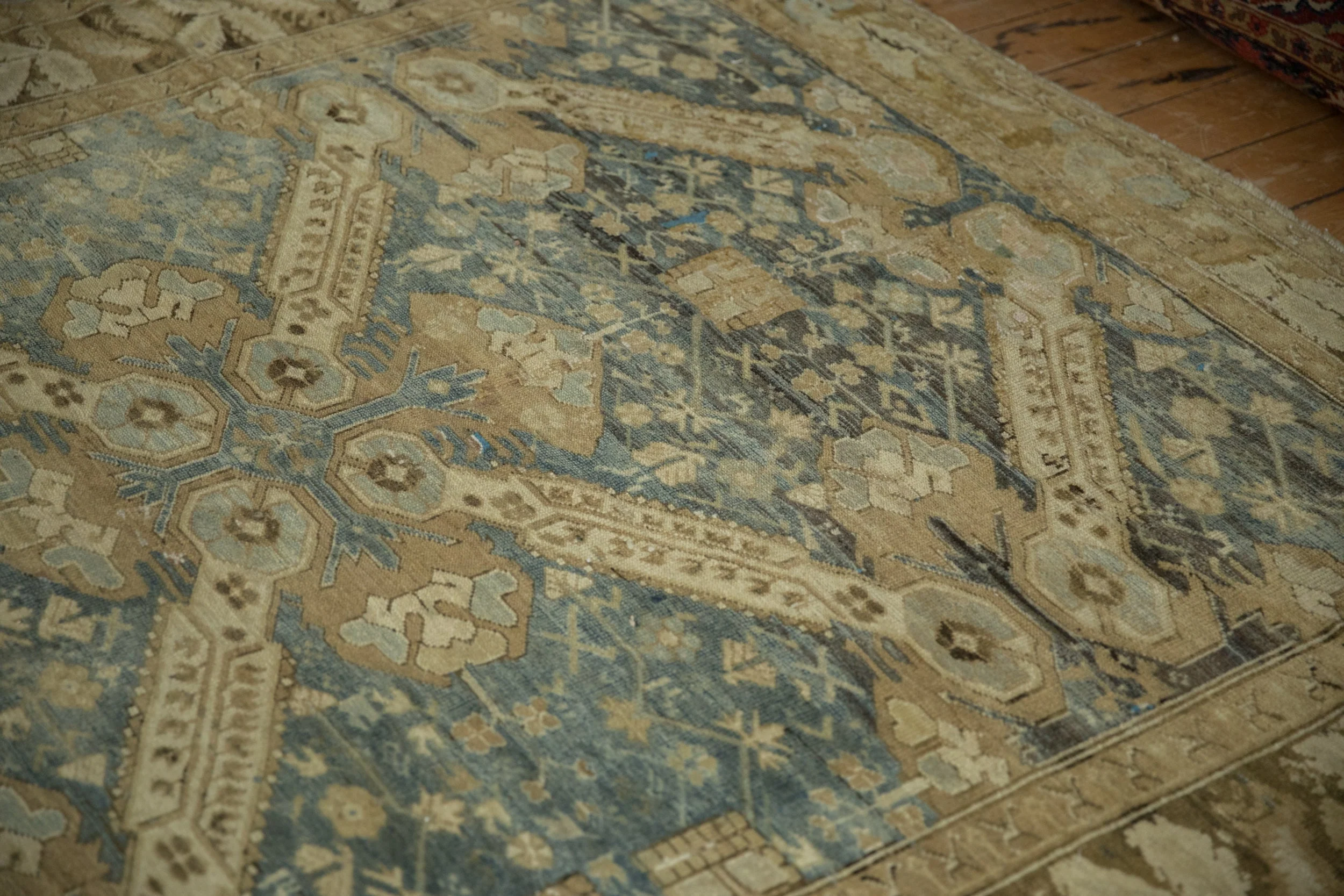 7x13 Vintage Distressed Kurdish Carpet - Image 8