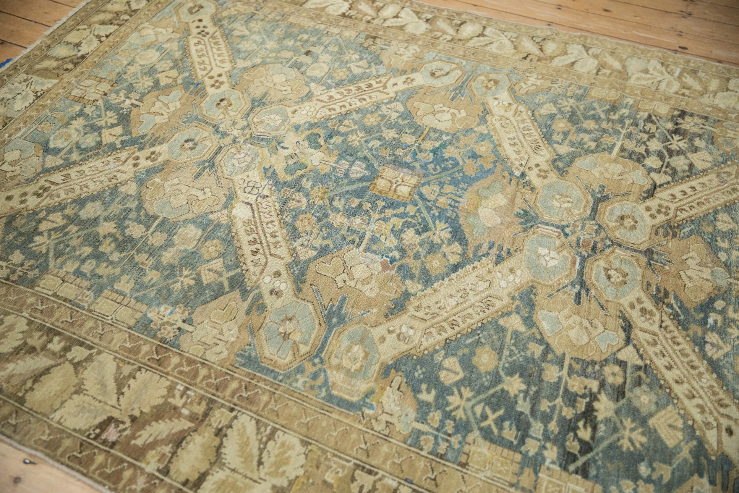 7x13 Vintage Distressed Kurdish Carpet - Image 9