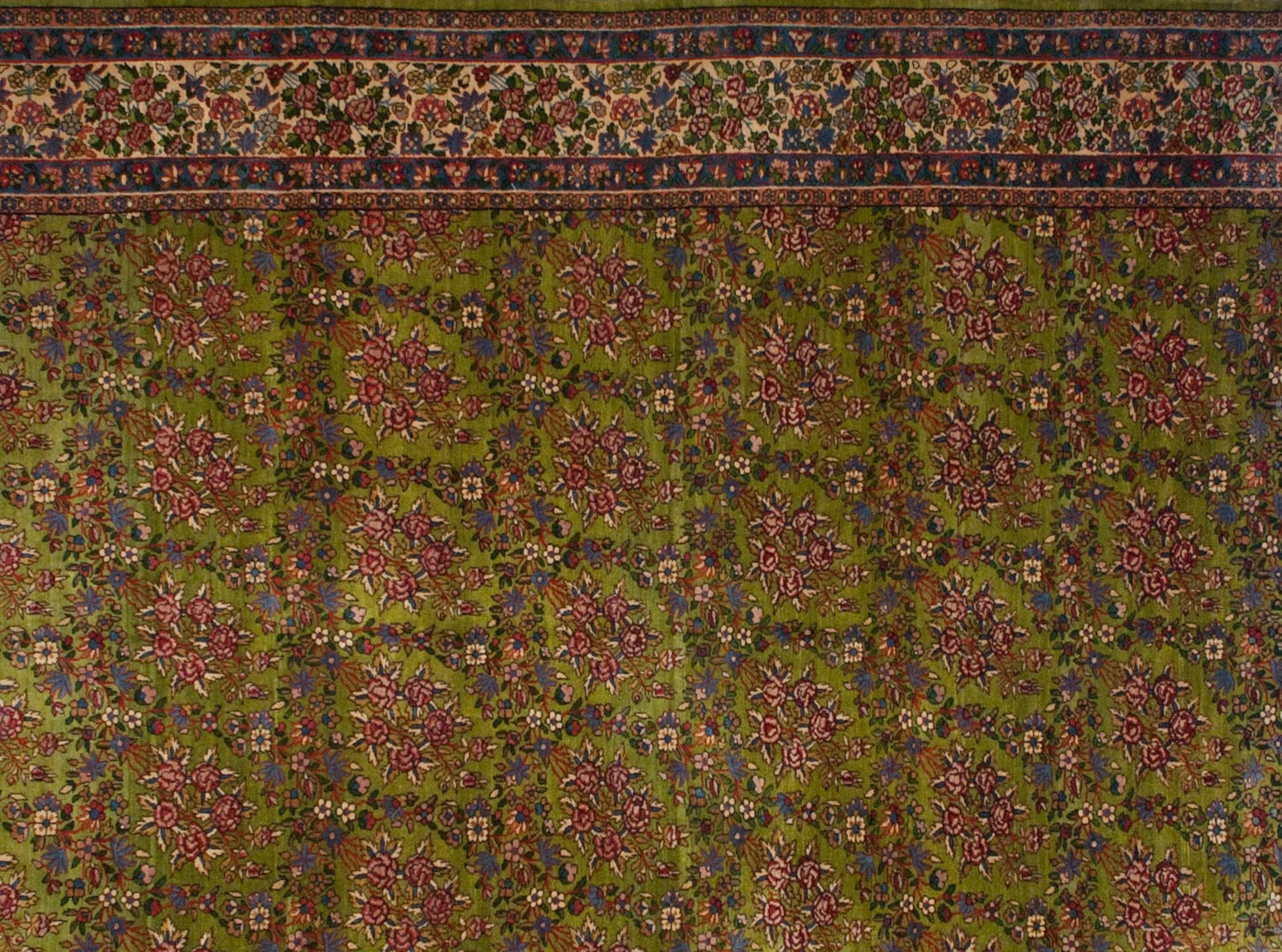 7x15 Vintage Kerman Carpet - Image 3