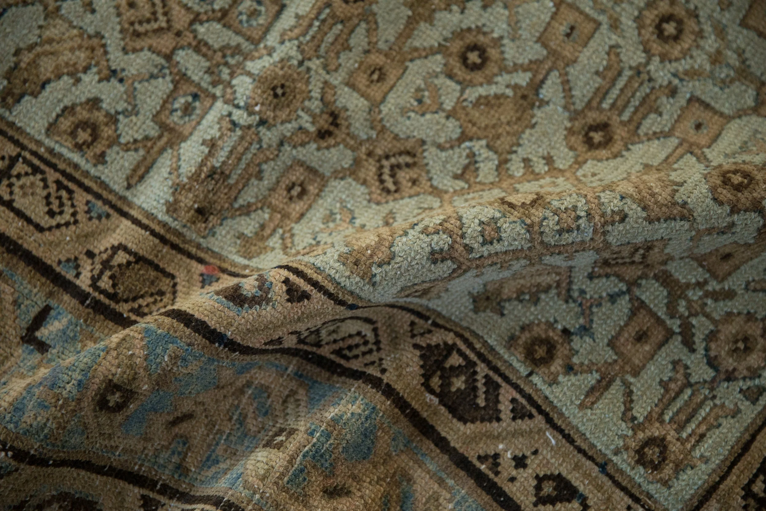 7x16 Antique Distressed Malayer Carpet - Image 12