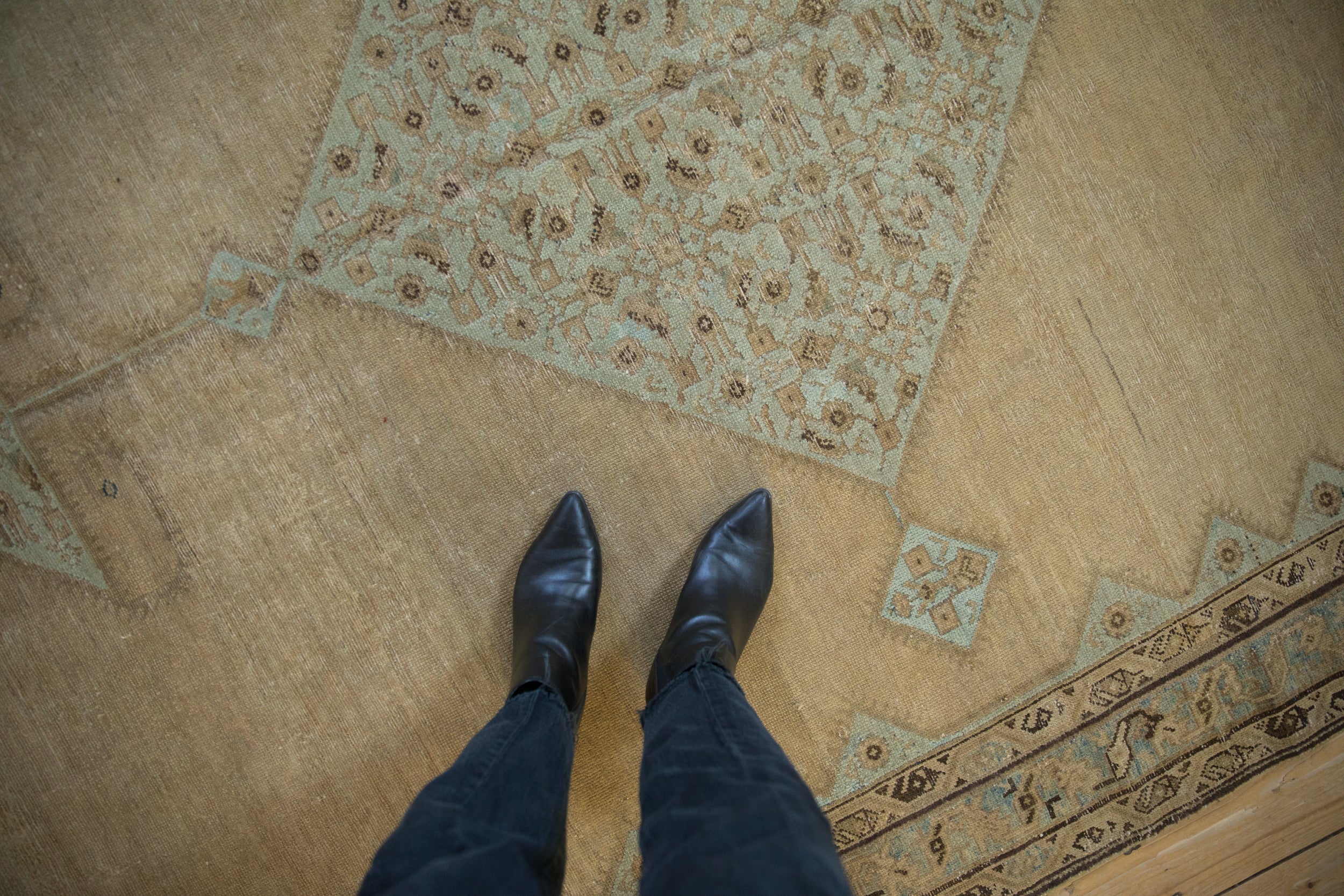 7x16 Antique Distressed Malayer Carpet - Image 2