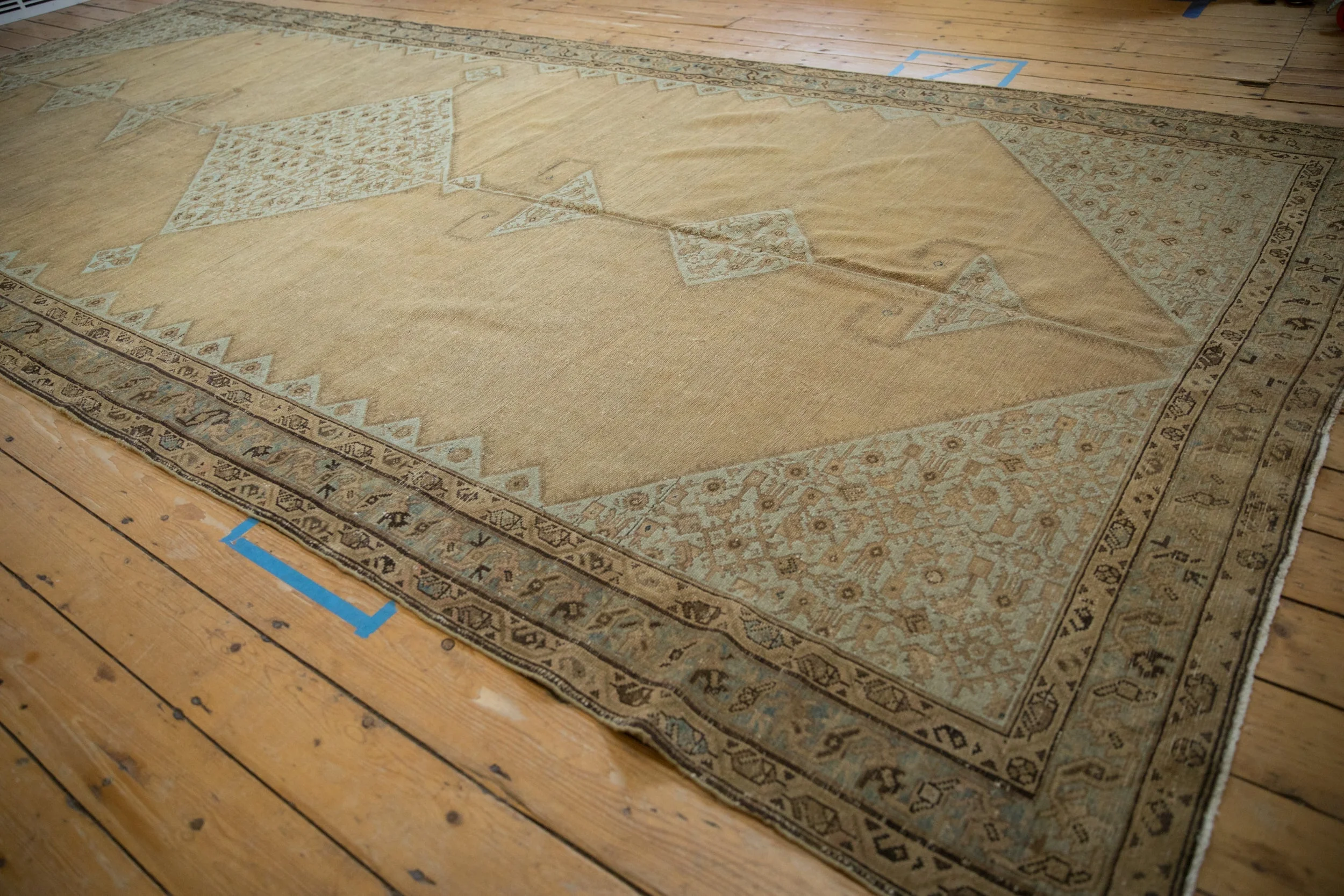 7x16 Antique Distressed Malayer Carpet - Image 4
