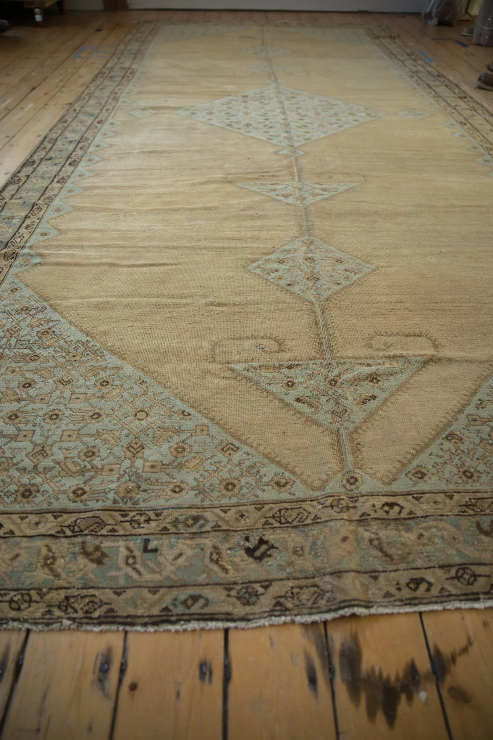 7x16 Antique Distressed Malayer Carpet - Image 9