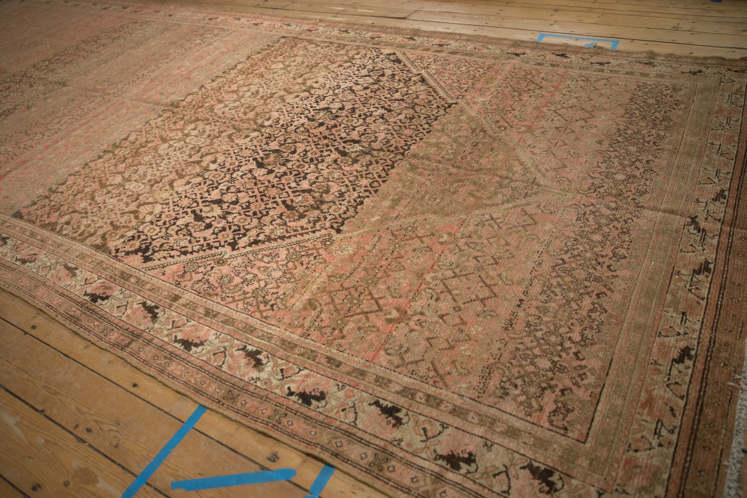 7x16 Vintage Distressed Malayer Carpet - Image 4