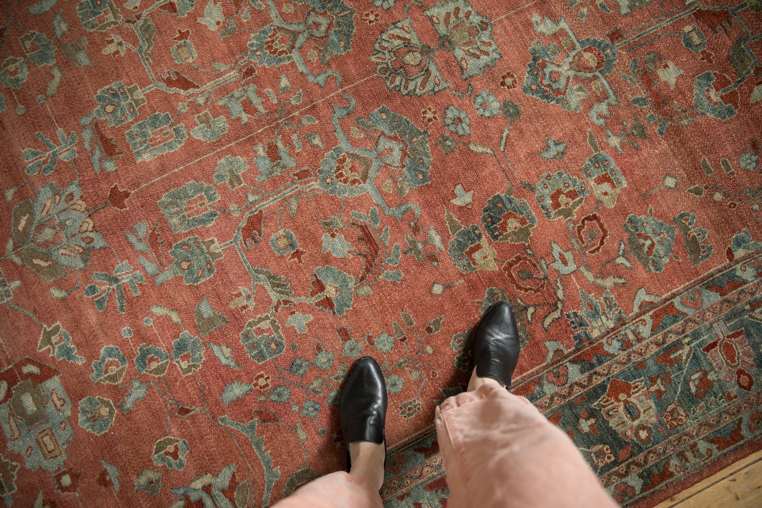7x17 Vintage Distressed Bibikabad Carpet - Image 2