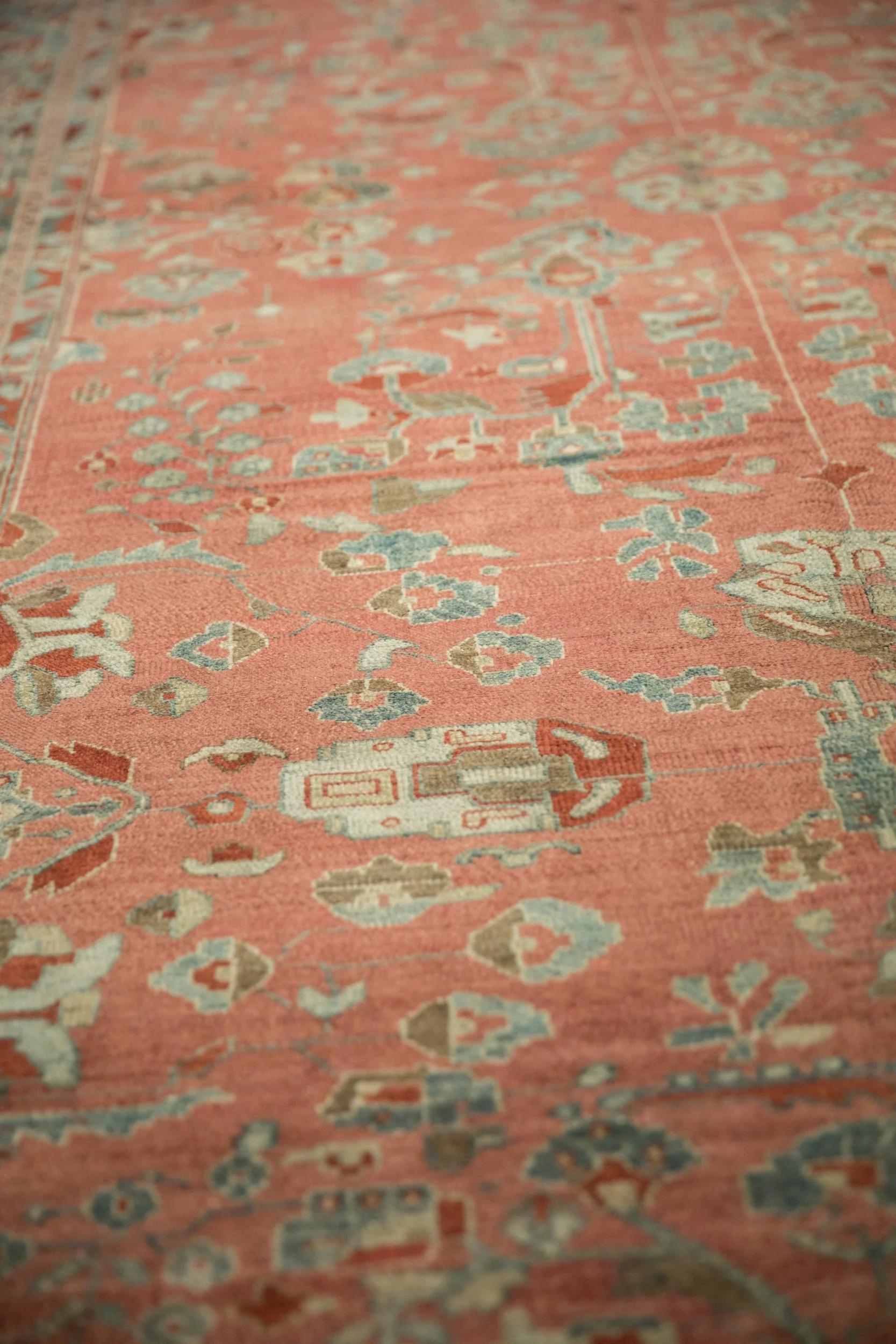 7x17 Vintage Distressed Bibikabad Carpet - Image 7