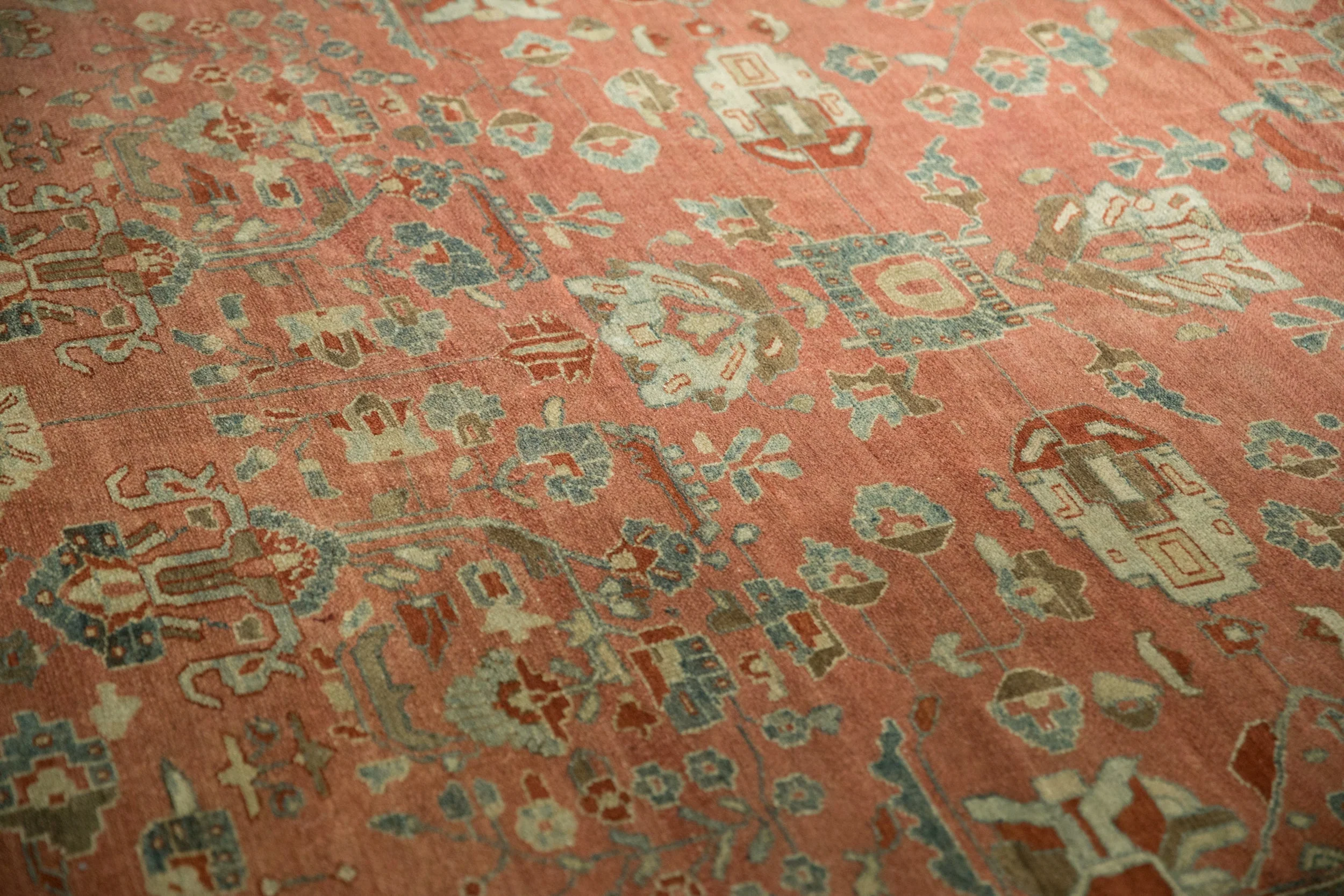 7x17 Vintage Distressed Bibikabad Carpet - Image 8
