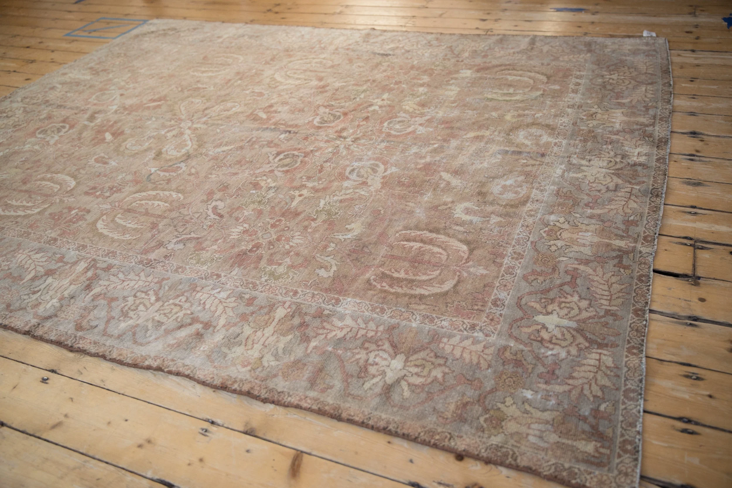 7x8.5 Antique Distressed Sultanabad Carpet - Image 10