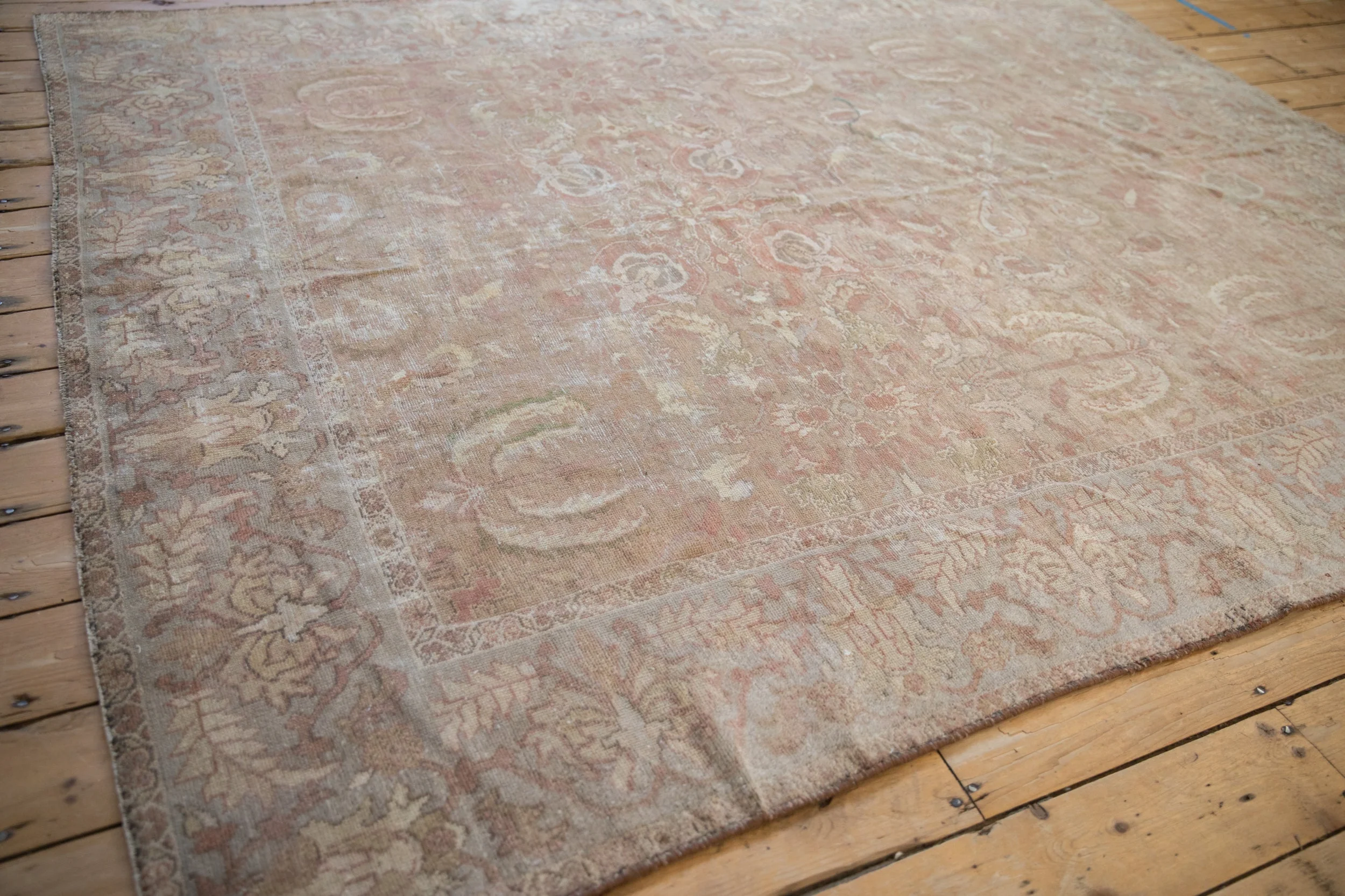 7x8.5 Antique Distressed Sultanabad Carpet - Image 12