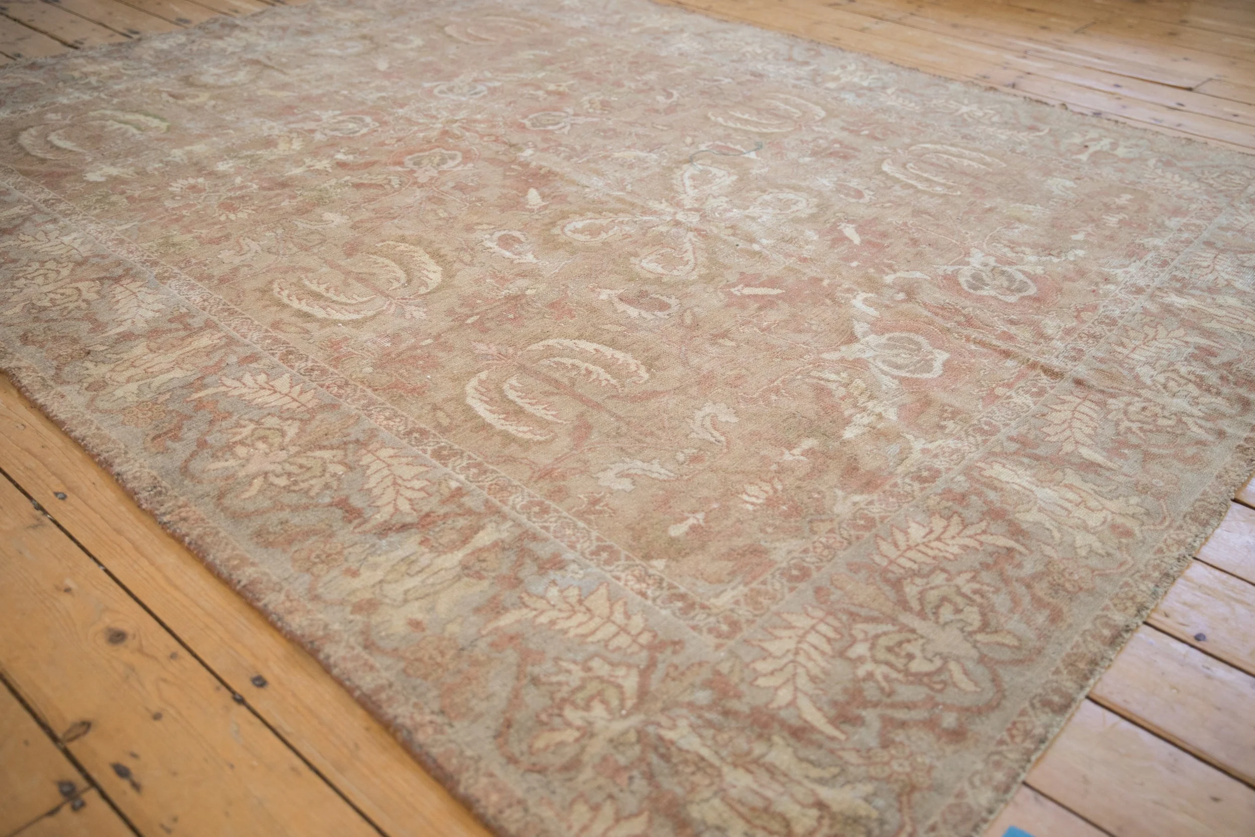 7x8.5 Antique Distressed Sultanabad Carpet - Image 4
